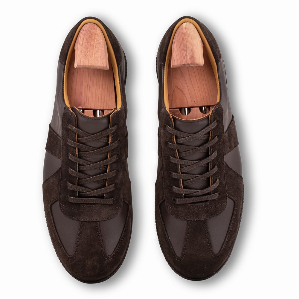 Skolyx premium GAT sneaker donkerbruin met donkere zool