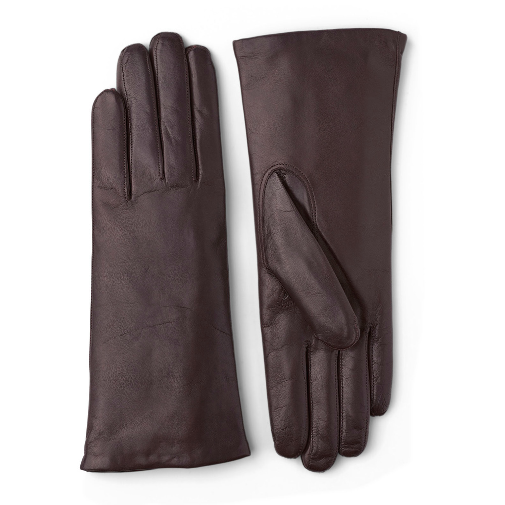 Hestra gloves women Hairsheep 3 Bt Piqué Cashmere dark brown