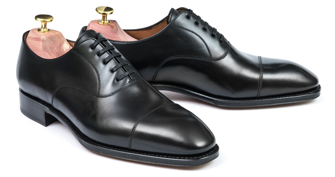 Yanko plain cap toe oxford black | Experts on quality shoes
