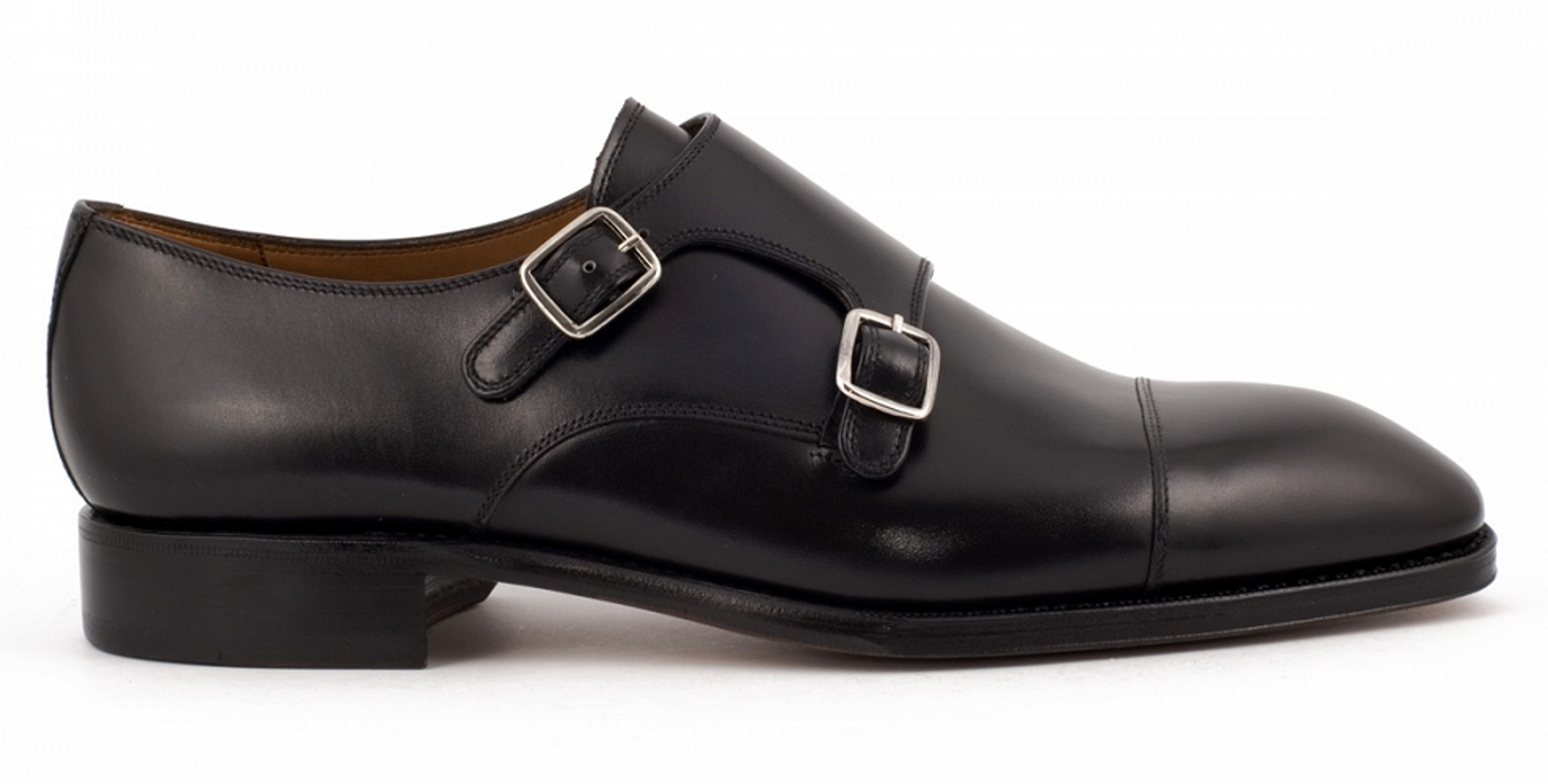 Yanko double monk strap black | World class shoes | Skolyx