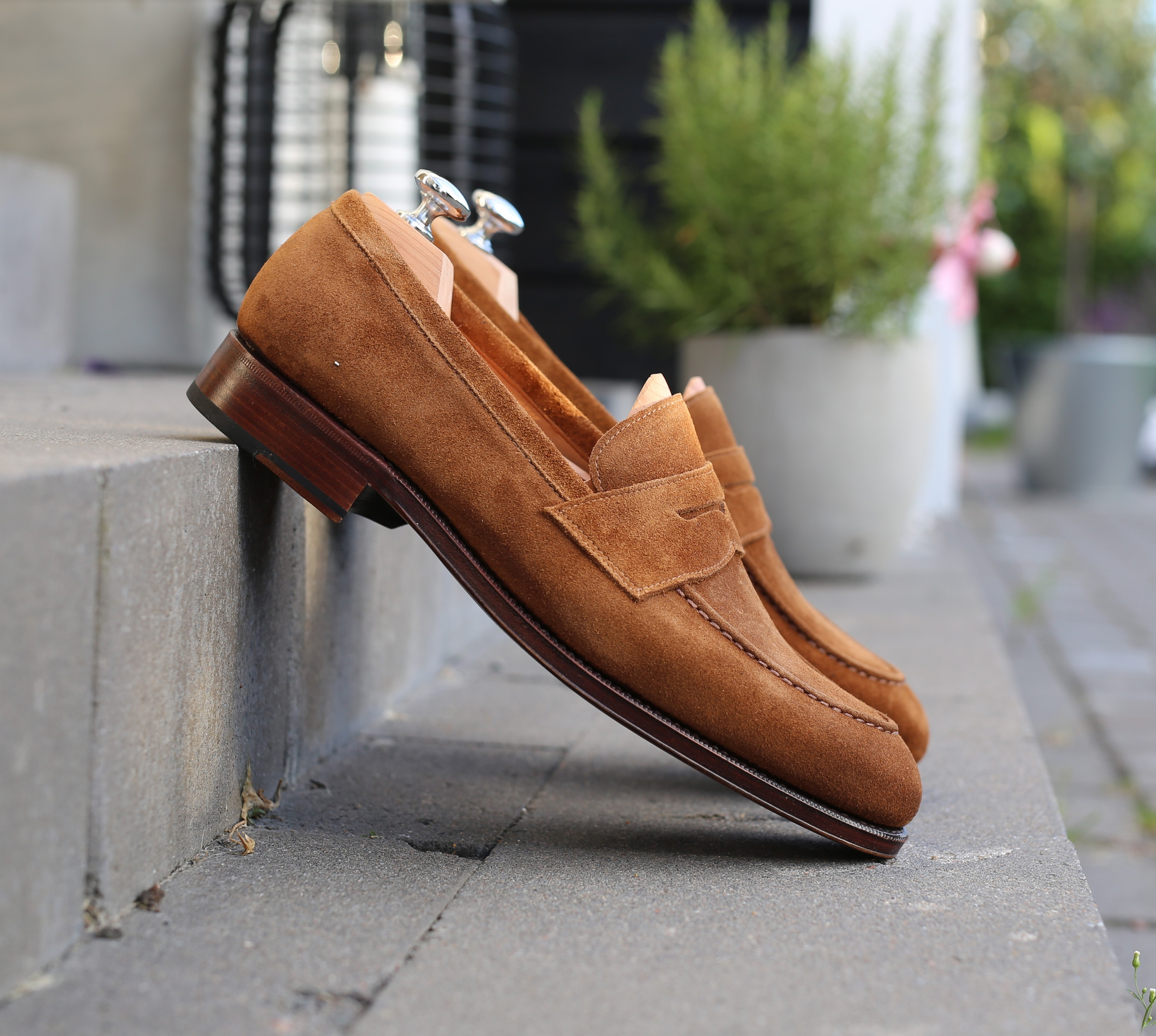 Yanko penny loafer light brown suede World class shoes Skolyx