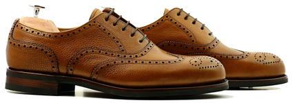 Yanko Full brogue in light brown grain leather | Skolyx display picture 1
