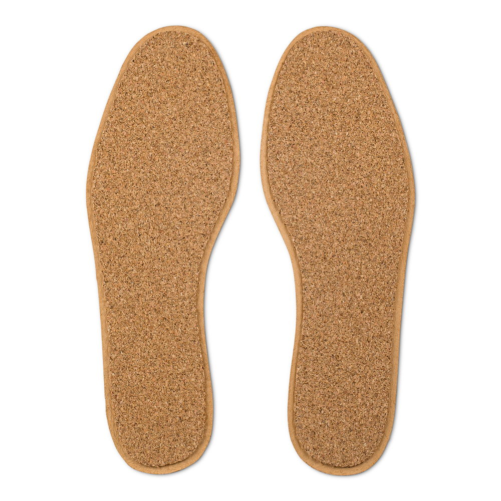 Tynn innersåle i skinn med korksåle