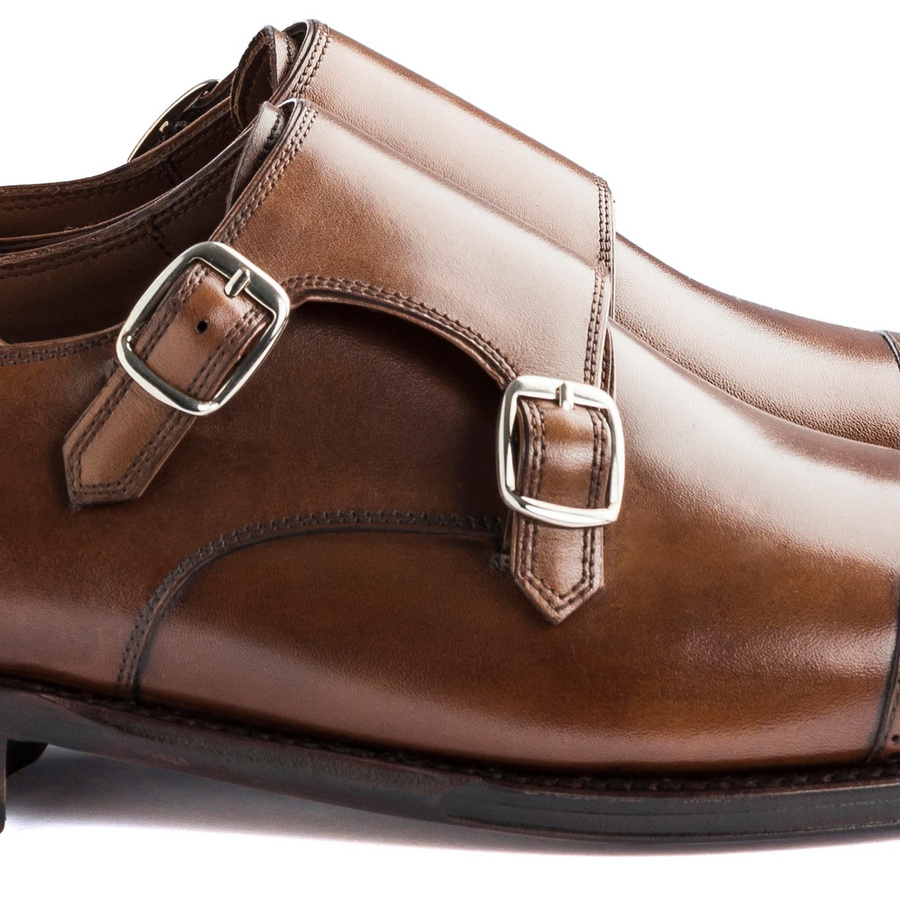 TLB Mallorca Brogued Cap Double Monk Vegano Brown | Skolyx