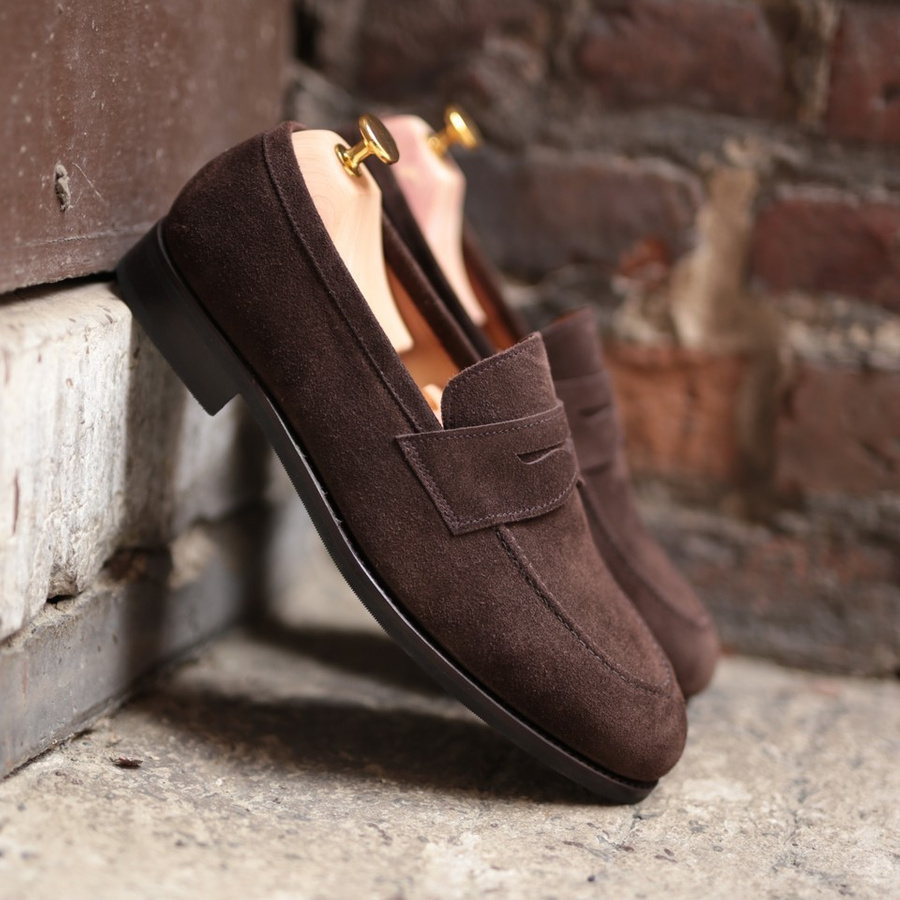 Skolyx Penny Loafer Dark Brown Suede | Skolyx display picture 1