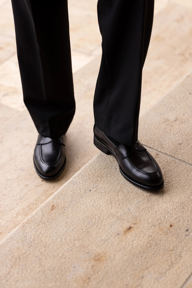 Skolyx sorte penny loafers