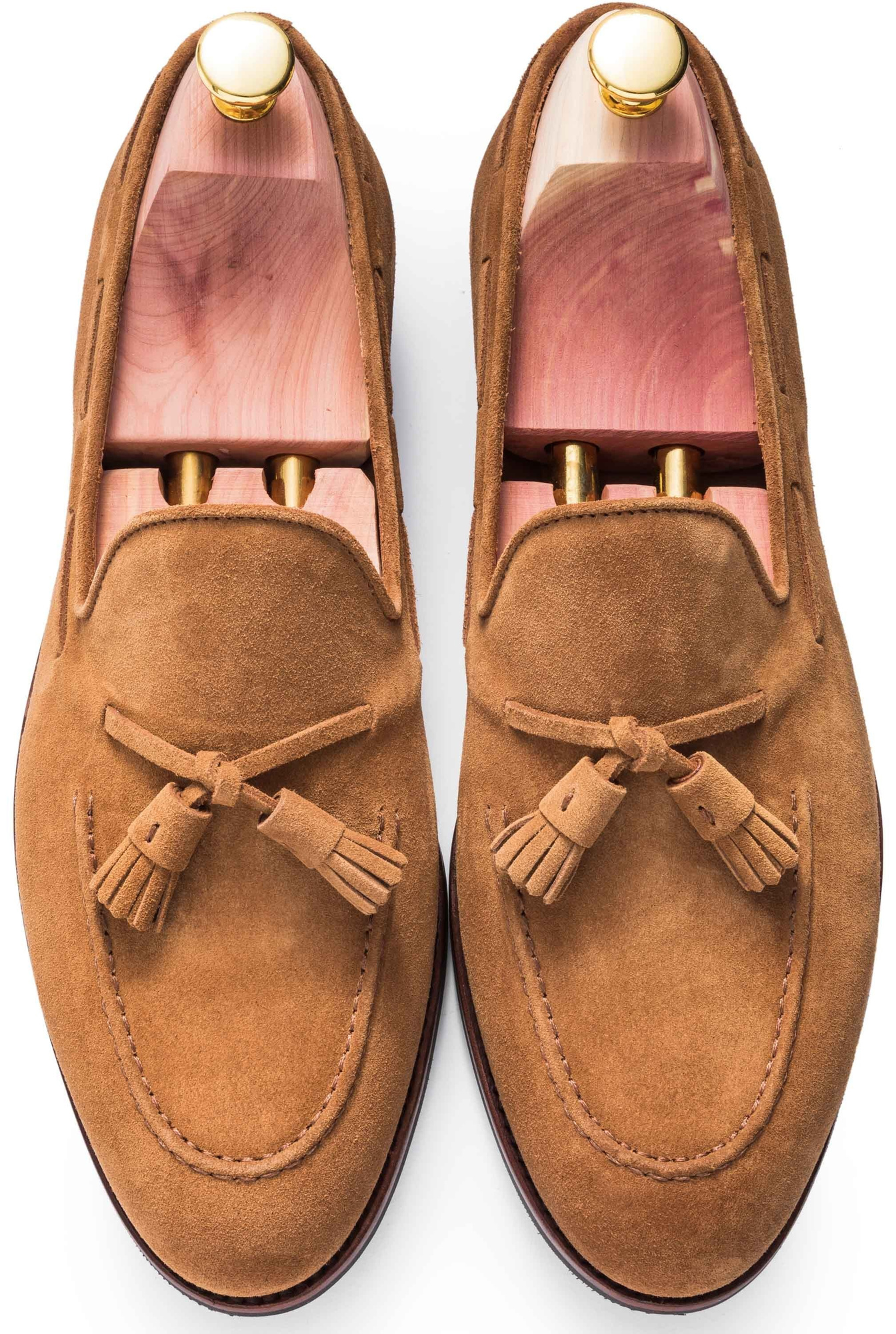 【AAKE】SUEDE TASSEL SHOES Zerbay Hekla Men's Turquoise Patterned Suede Leather Tassel