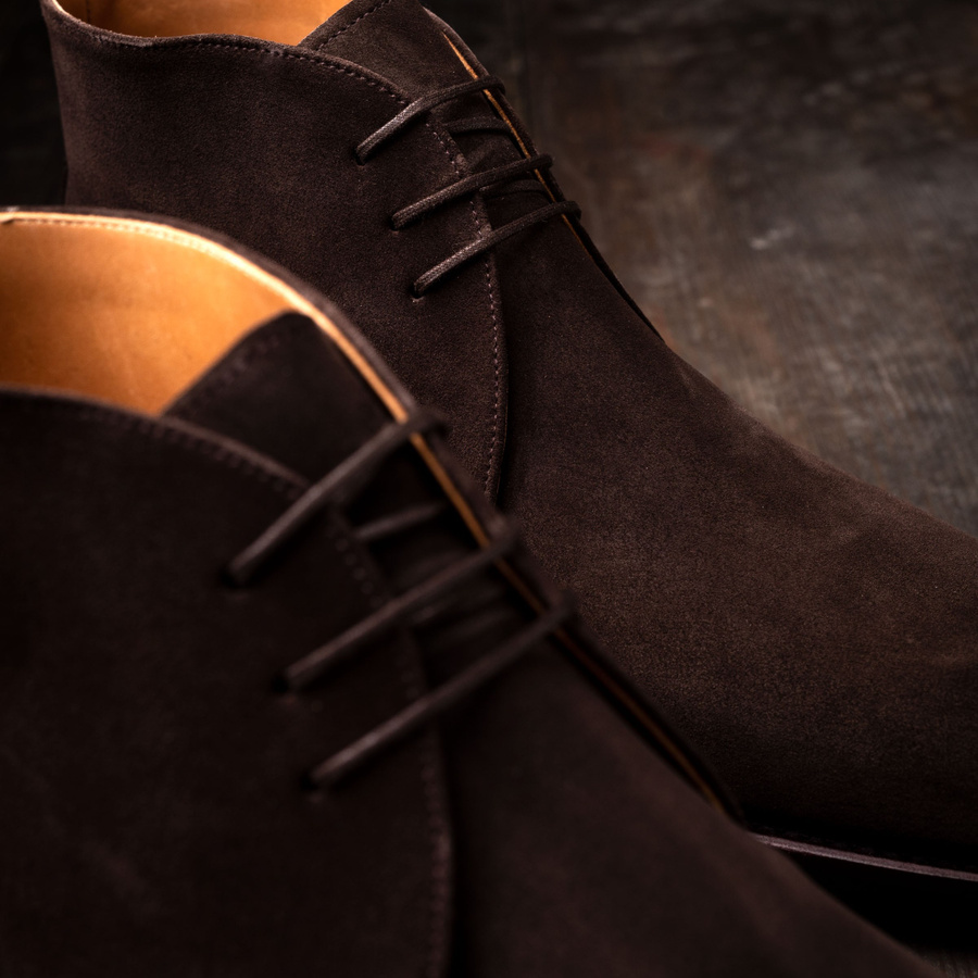 Yanko Chukka boot dark brown suede | Skolyx