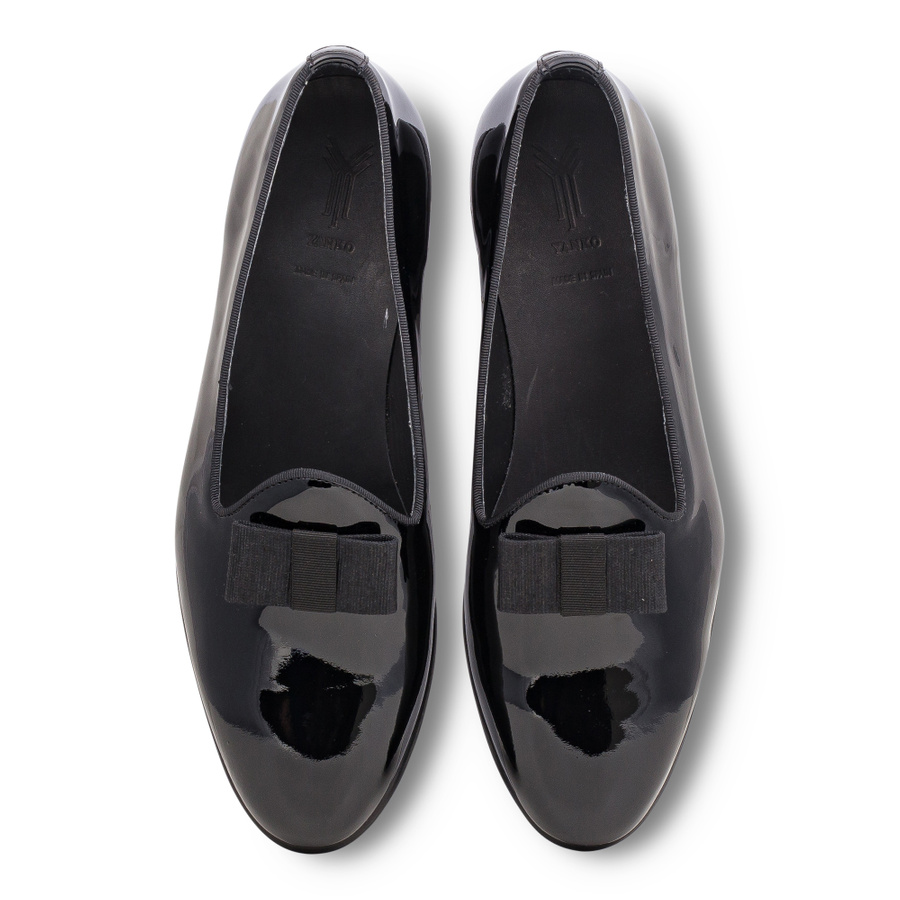 【デッドストック】Patent Leather Shoes size 101/2 1980s 7 1/2 Black Patent Leather Peep Toe Heels With Gold