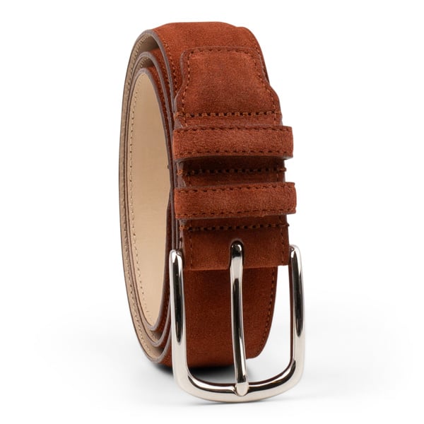 Belt in polo brown suede