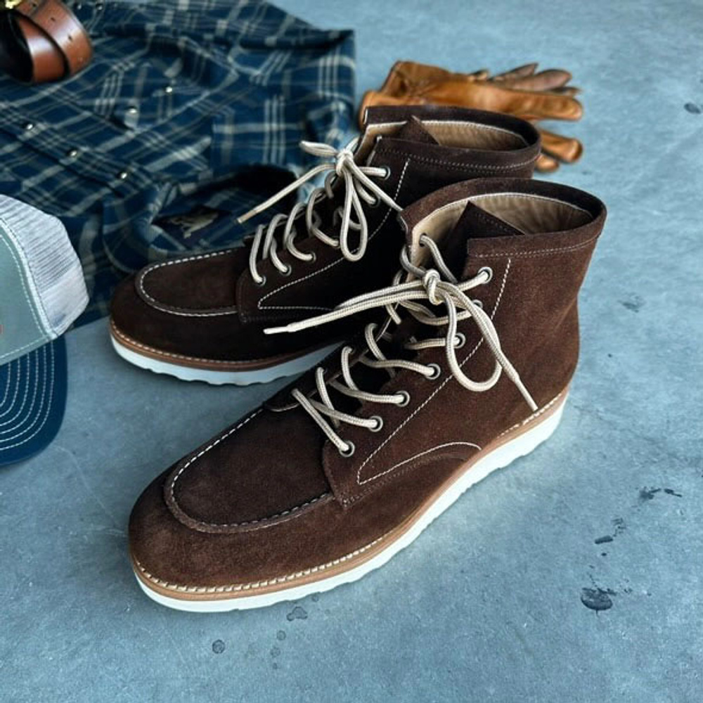 Yanko moc toe boot brun mocka