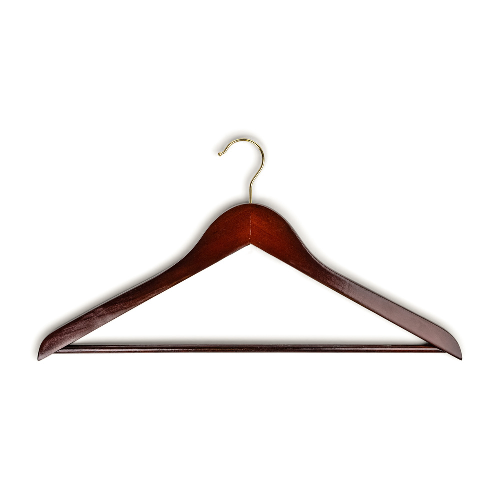 Engraved shirt hanger in high gloss finish
