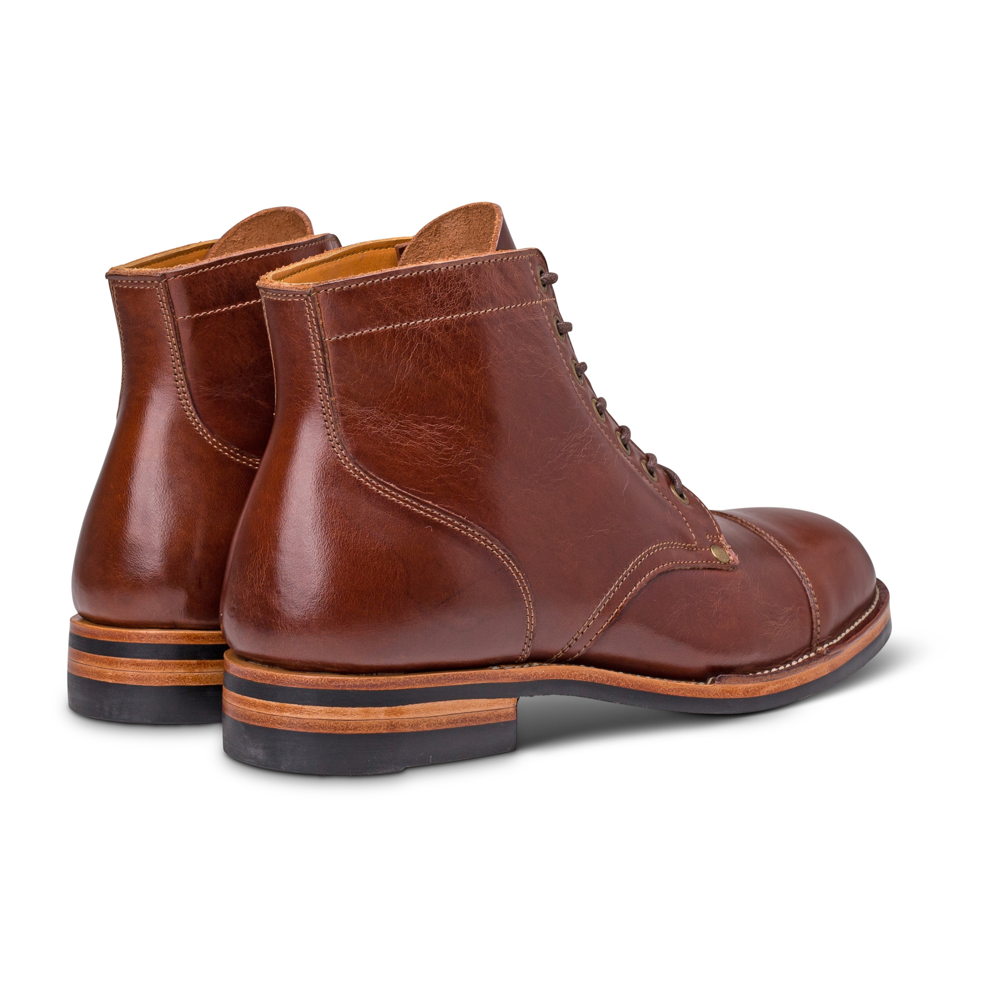 Midas x Skolyx x Dr. Sole Cap toe service boot brown pullup | Skolyx