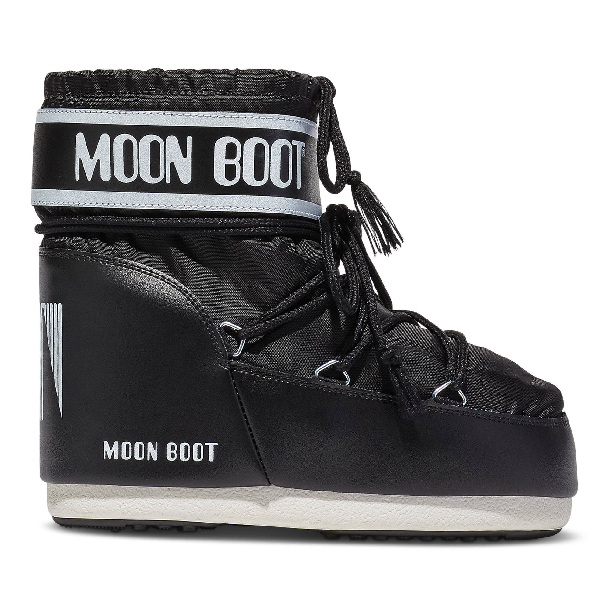 ミドルブーツ MOON BOOT ICON LOW GLANCE BLACK SATIN BOOTS BLACK ICON LOW GLANCE BLACK SATIN BOOTS | Moon Boot®