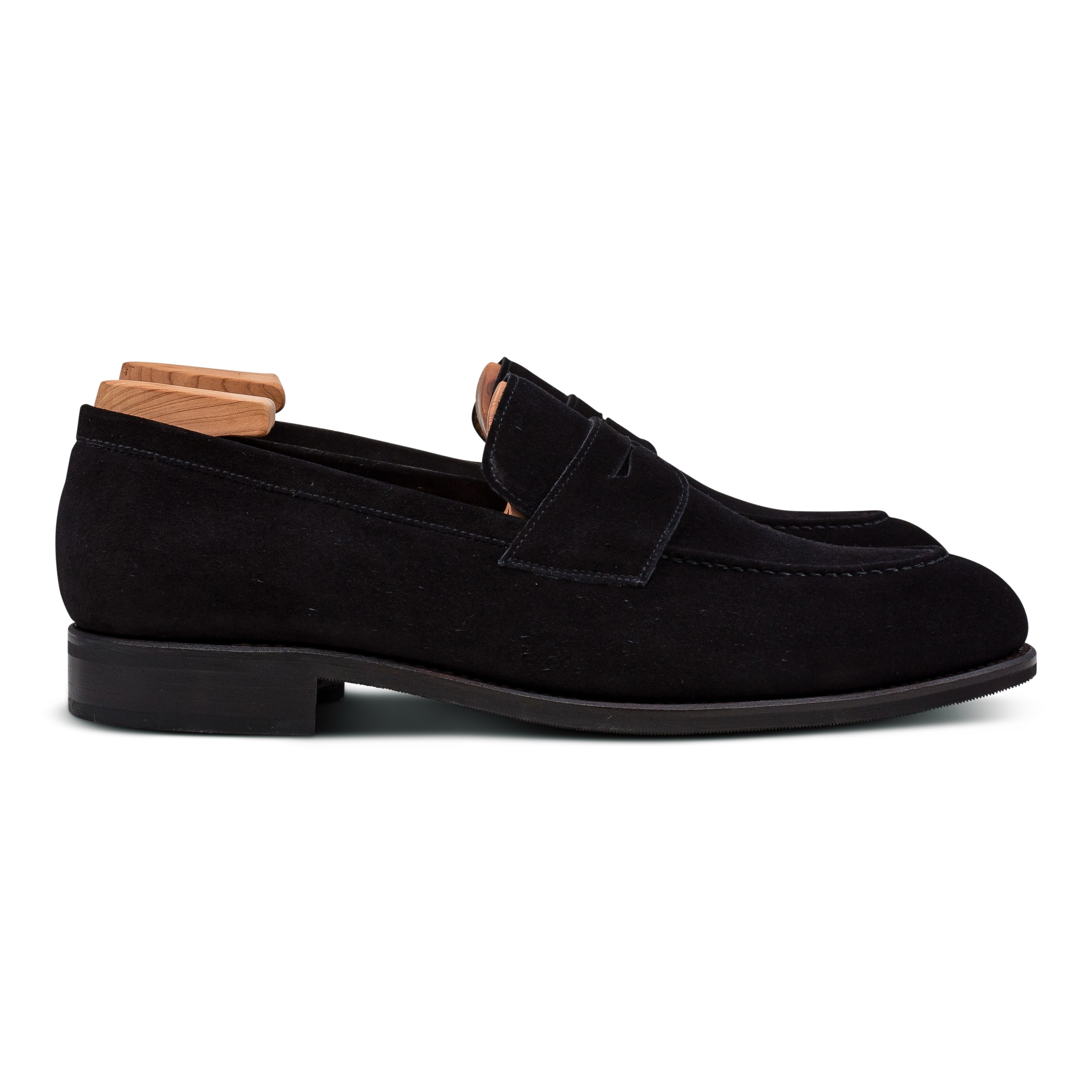 Skolyx Penny Loafer Schwarzem Wildleder