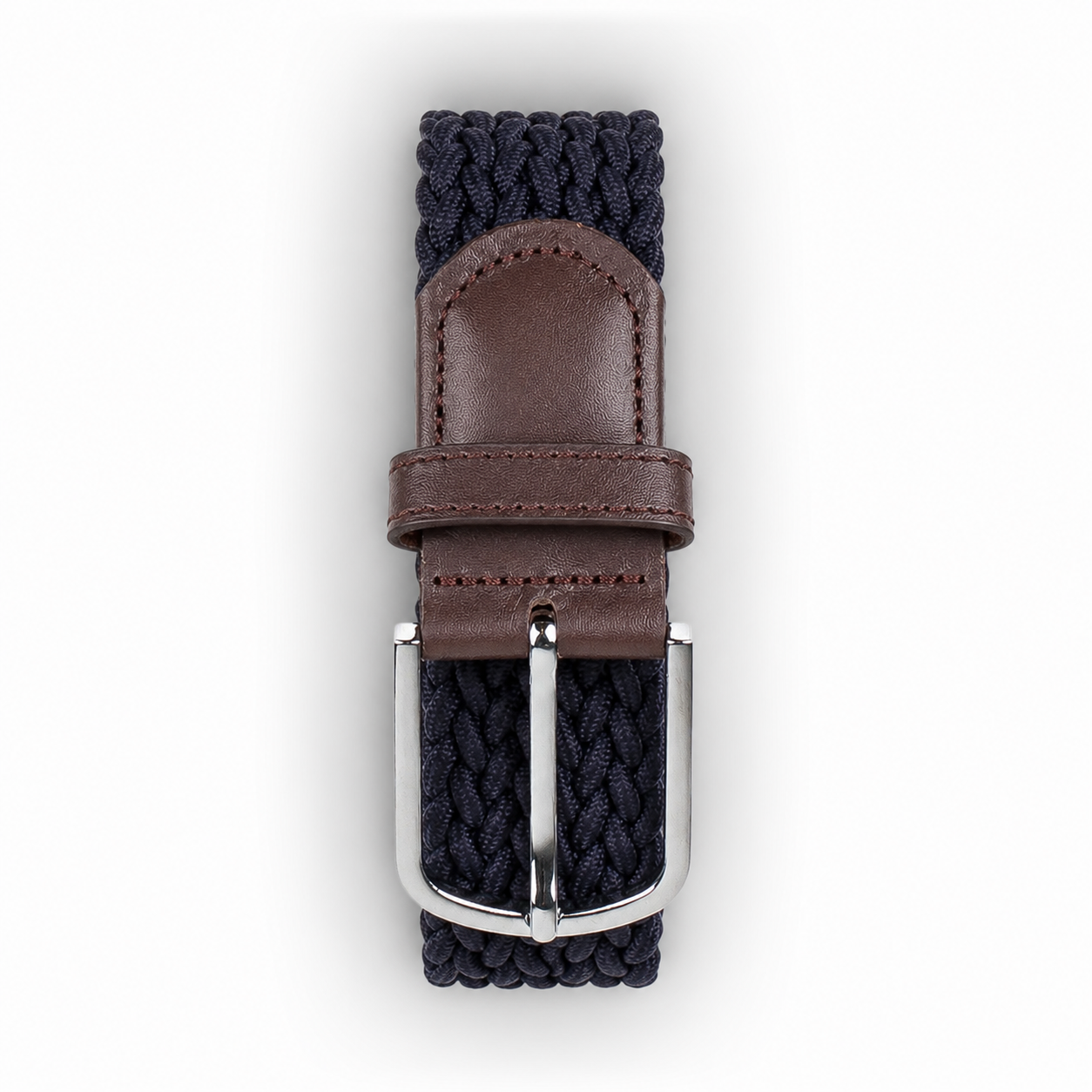Gevlochten riem donkerblauw