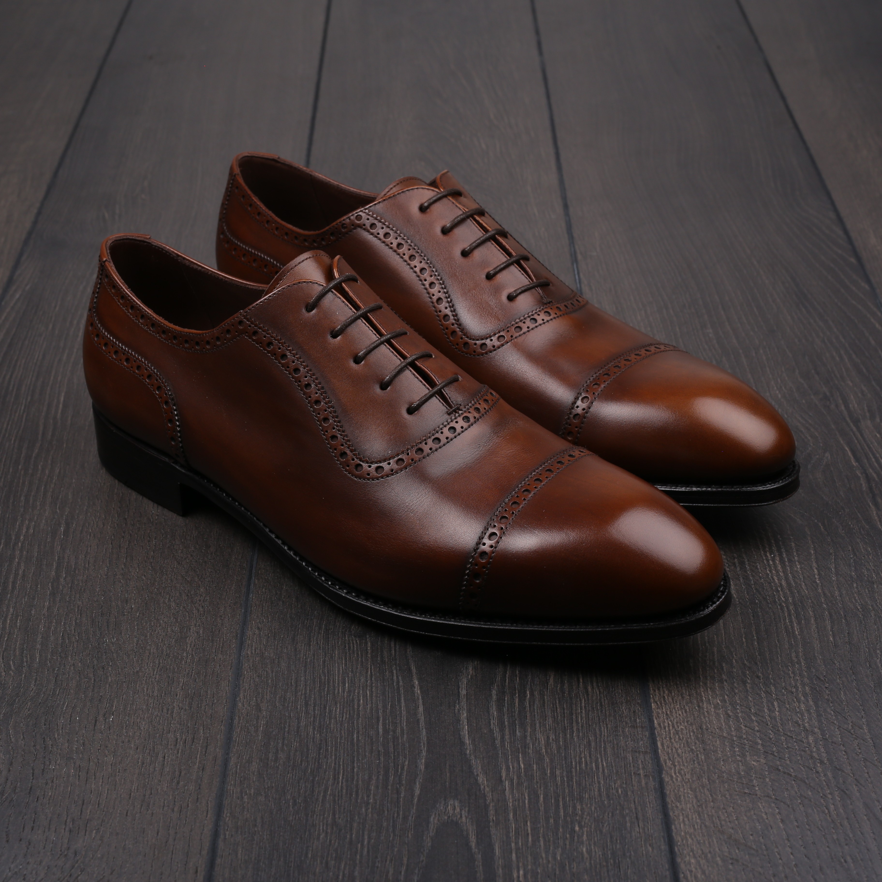 TLB adelaide oxford medium brown G-width EU46 / UK12 - seconds