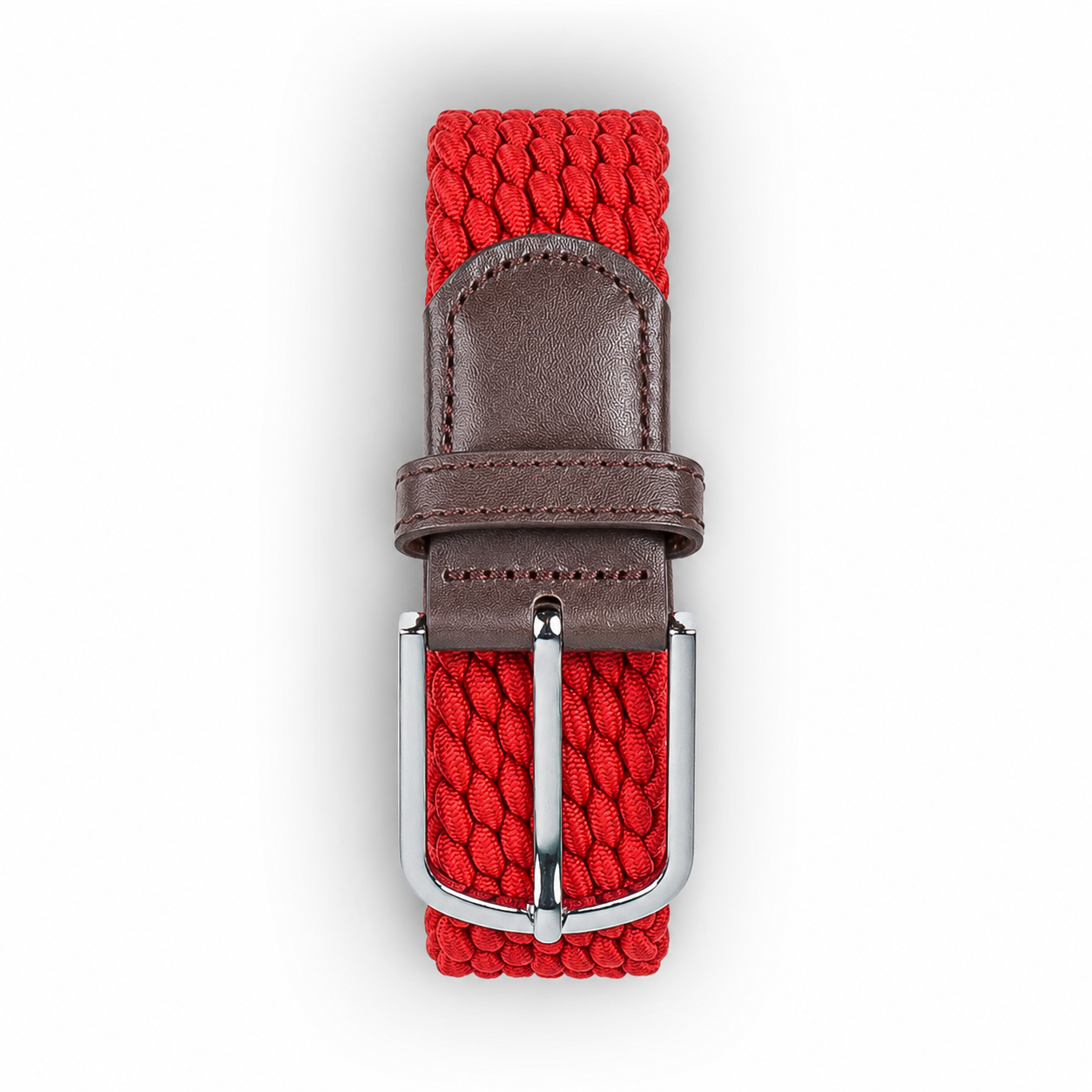 Gevlochten riem rood