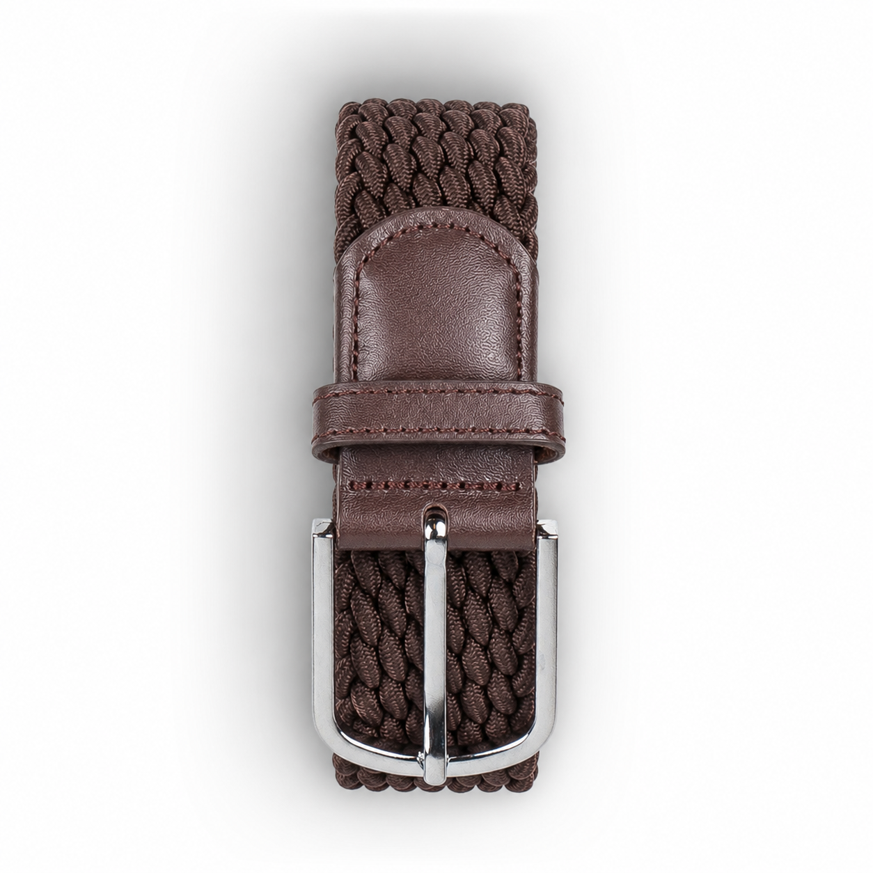 Gevlochten riem bruin