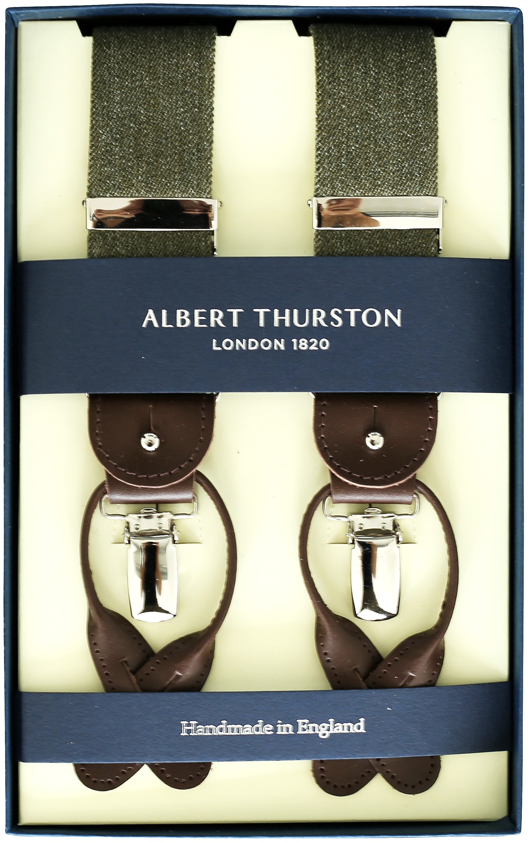 Albert Thurston Hosenträger grün antik
