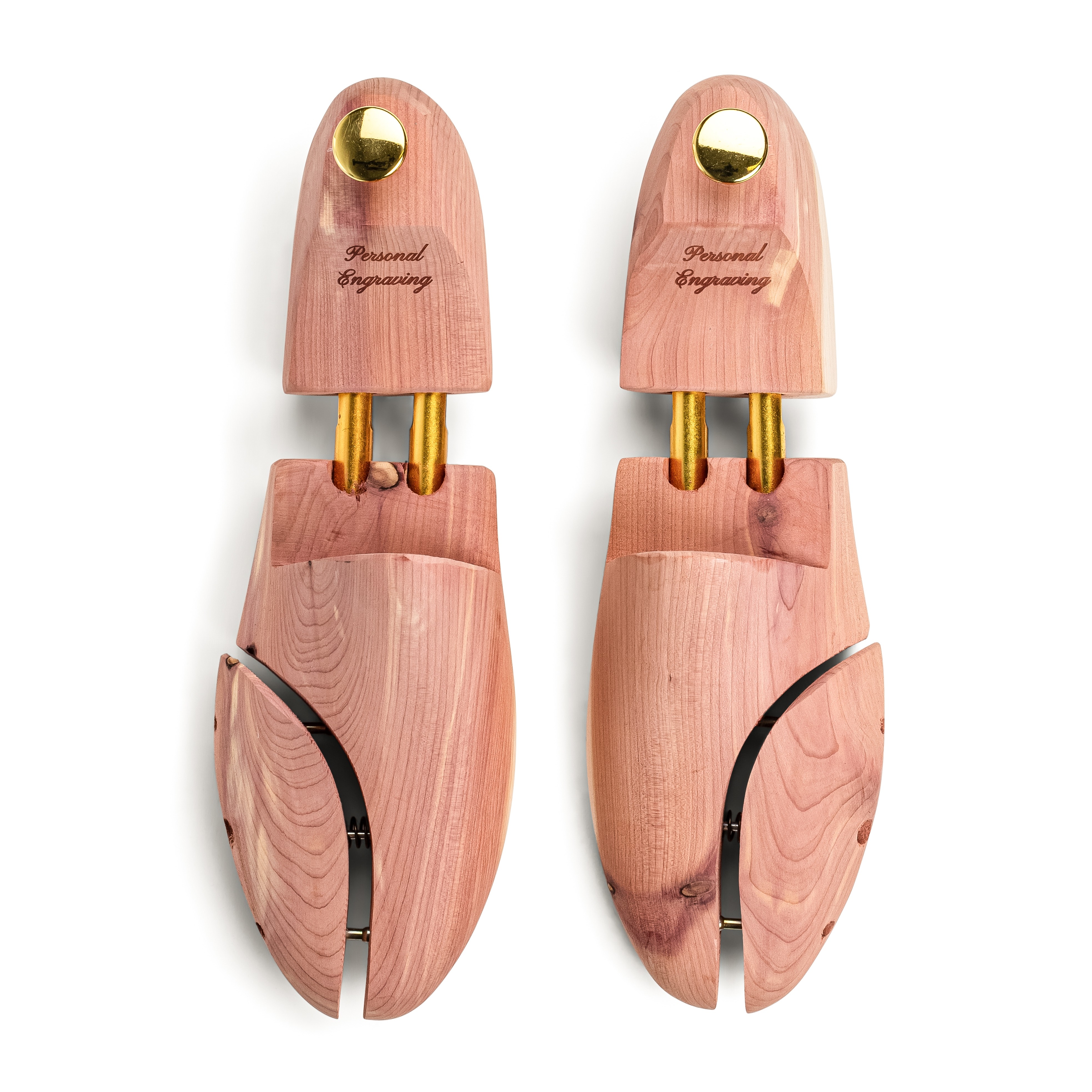 Schuhspanner aus Zedernholz mit Gravur
