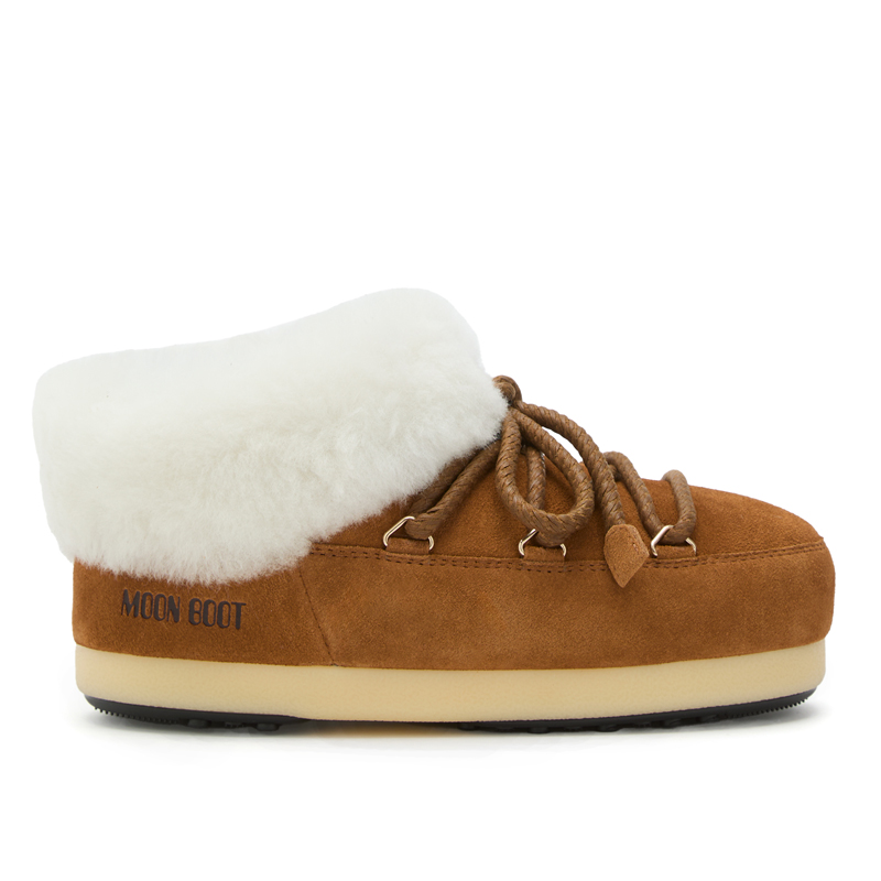 Moon Boot Mules cognacfarvet ruskind