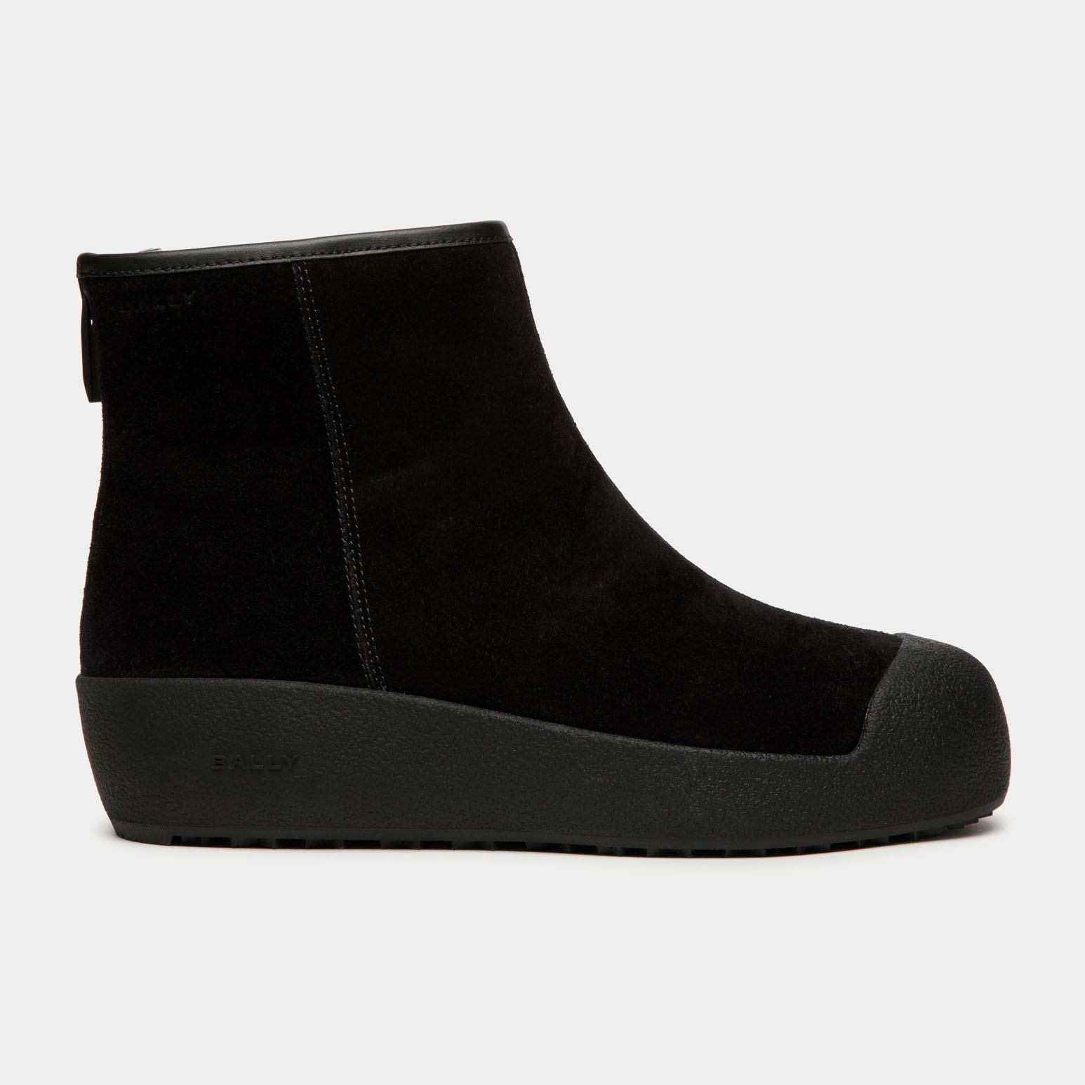 Bally Curling Stiefel Damen Guard III schwarzes Wildleder