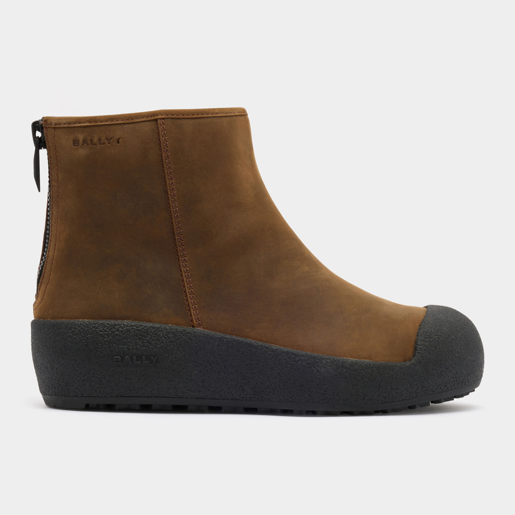 Bally Curling Stiefel Damen Guard III Hellbraunes Nubukleder