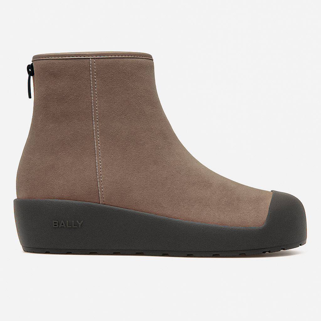 Bally Curling Stiefel Damen Guard III hellbraunem Wildleder
