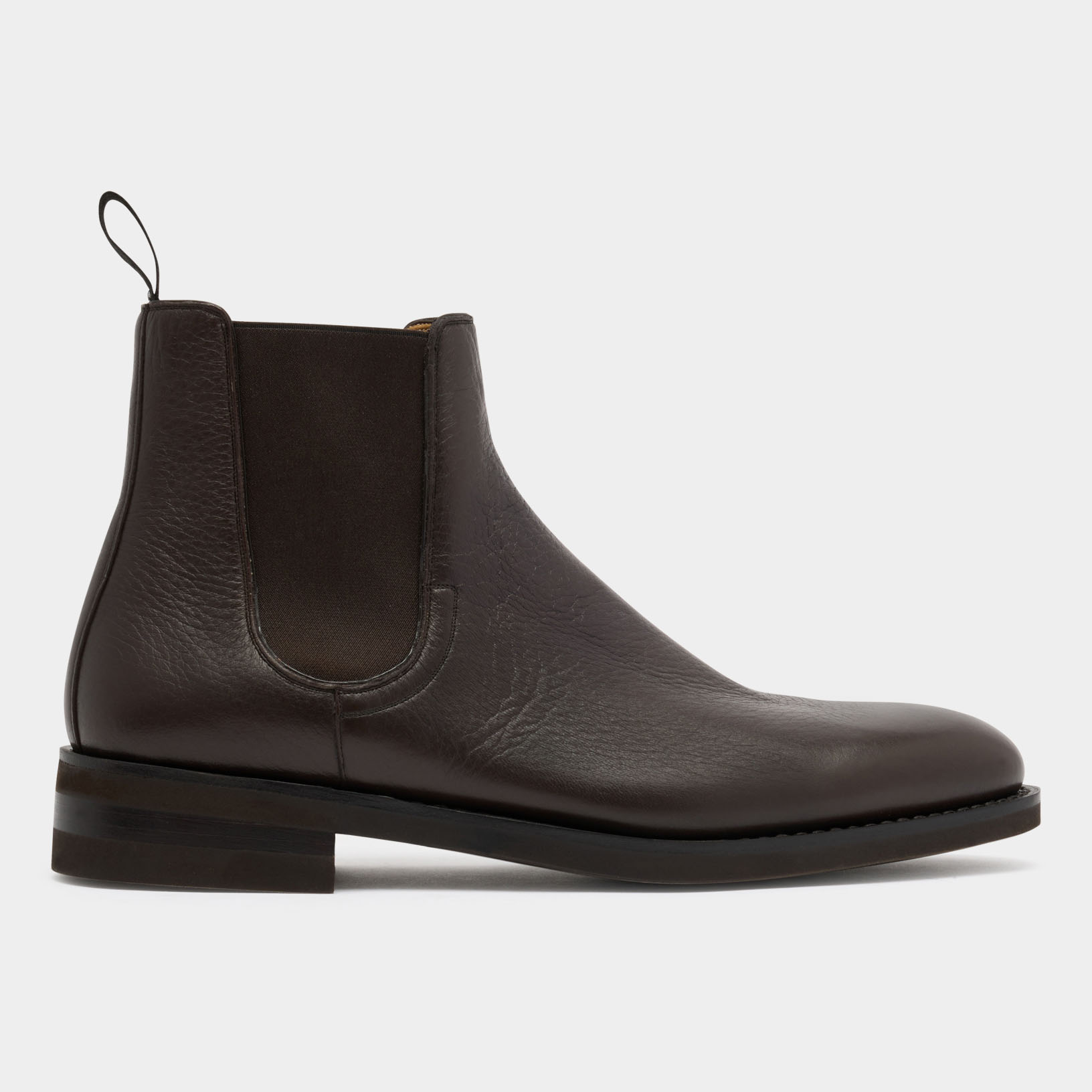 Bally Scribe Saball chelsea dunkelbraunes Narbenleder