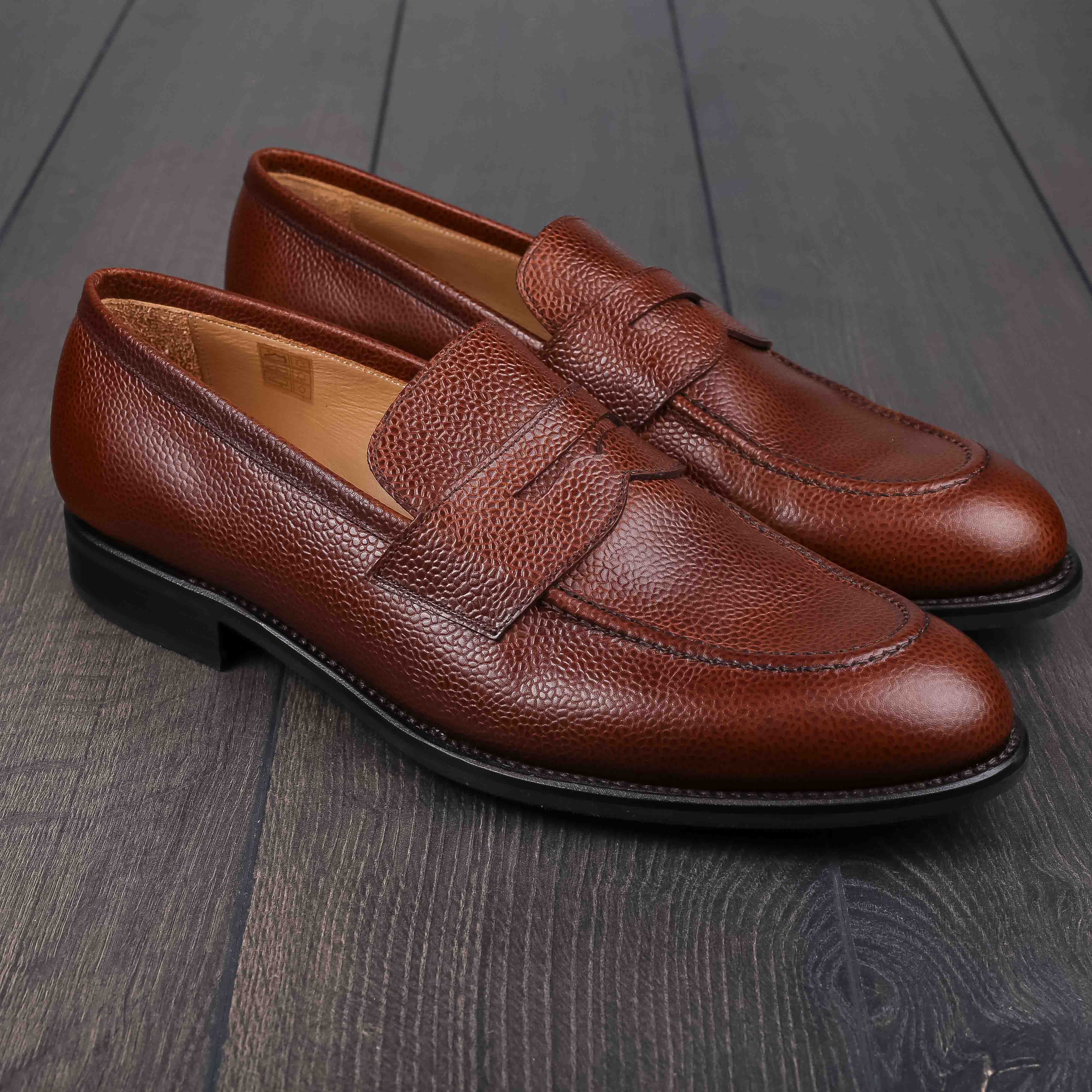 Skolyx Penny Loafer in brown grain UK12 / EU46 - Tried on