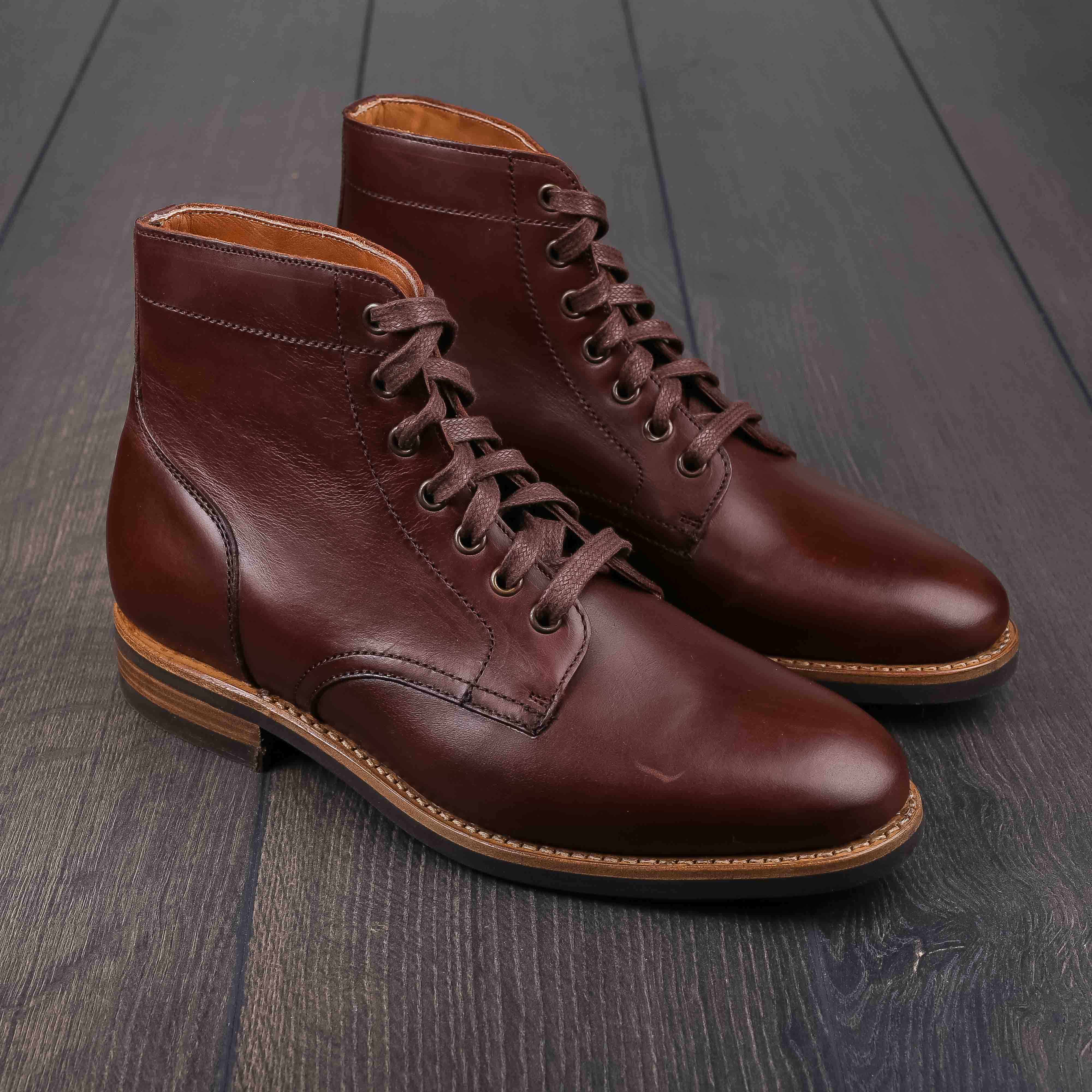 Yanko Cap toe service boot dark brown chromex UK5 / EU39 - Seconds
