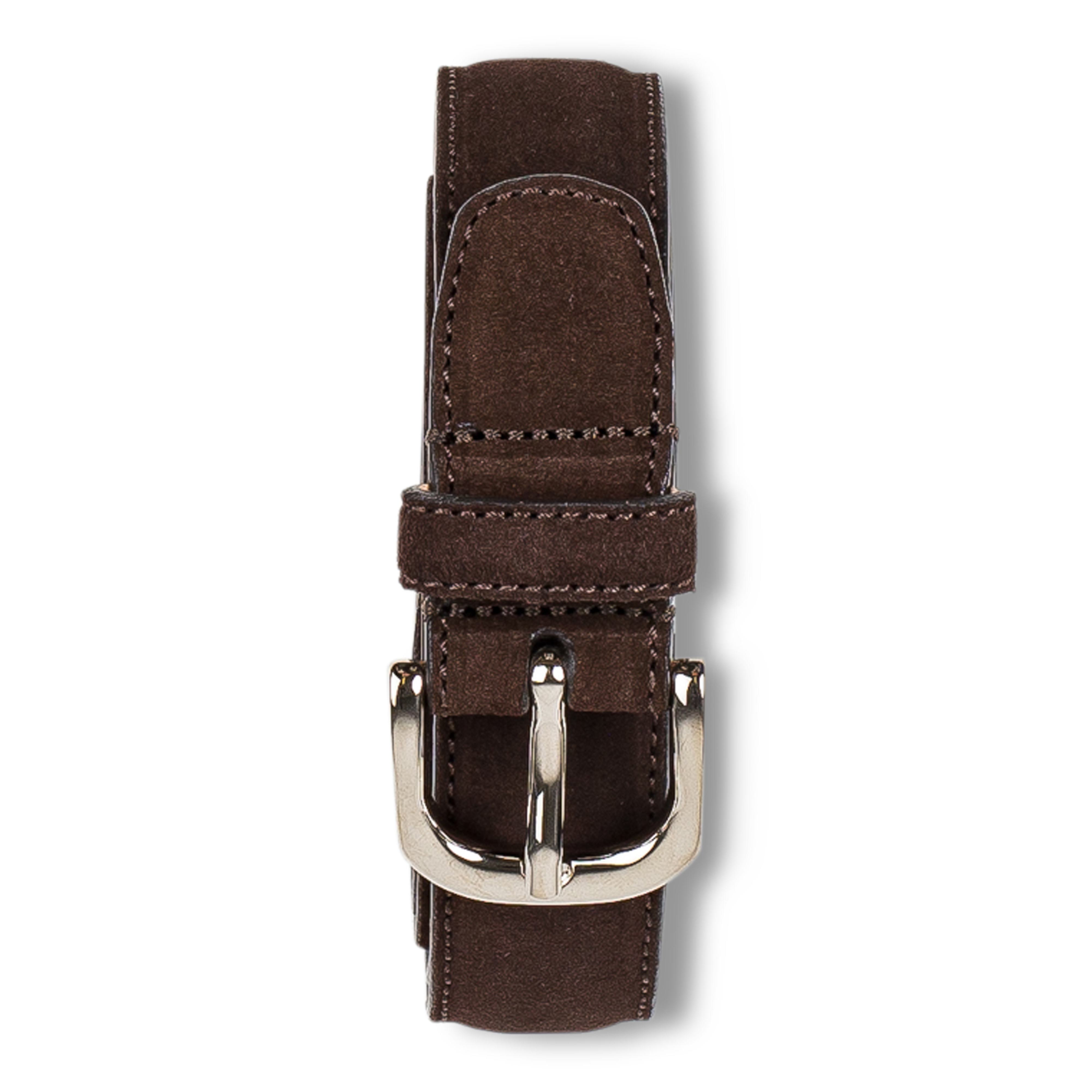 Cintura in camoscio marrone scuro larga 2,5 cm