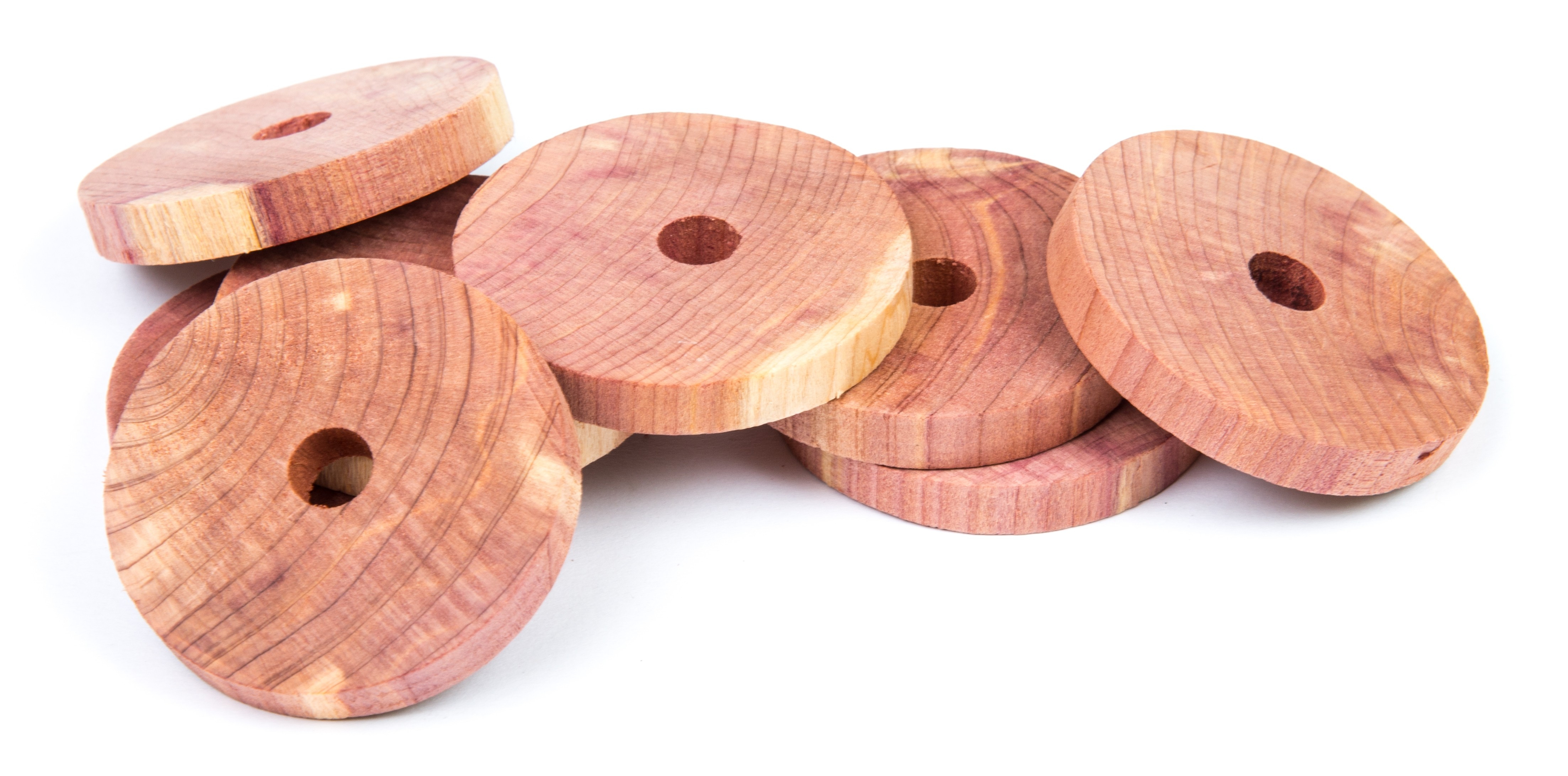 Anelli in legno di cedro per grucce