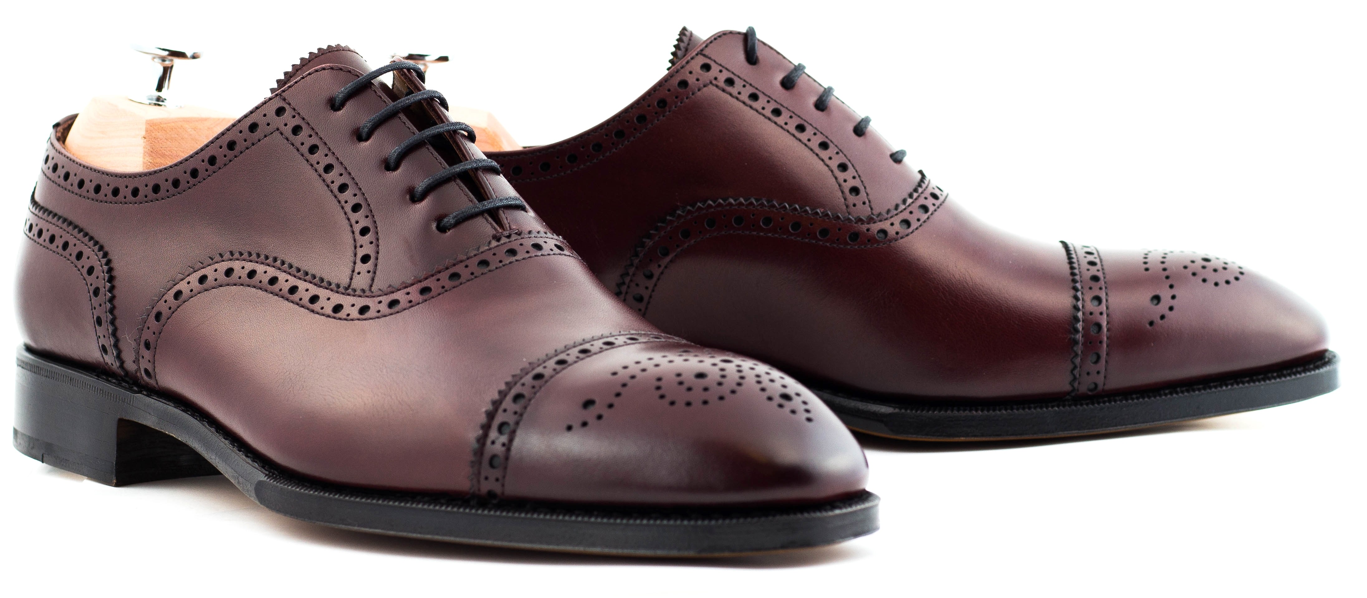 Yanko semi brogue burgunderrot