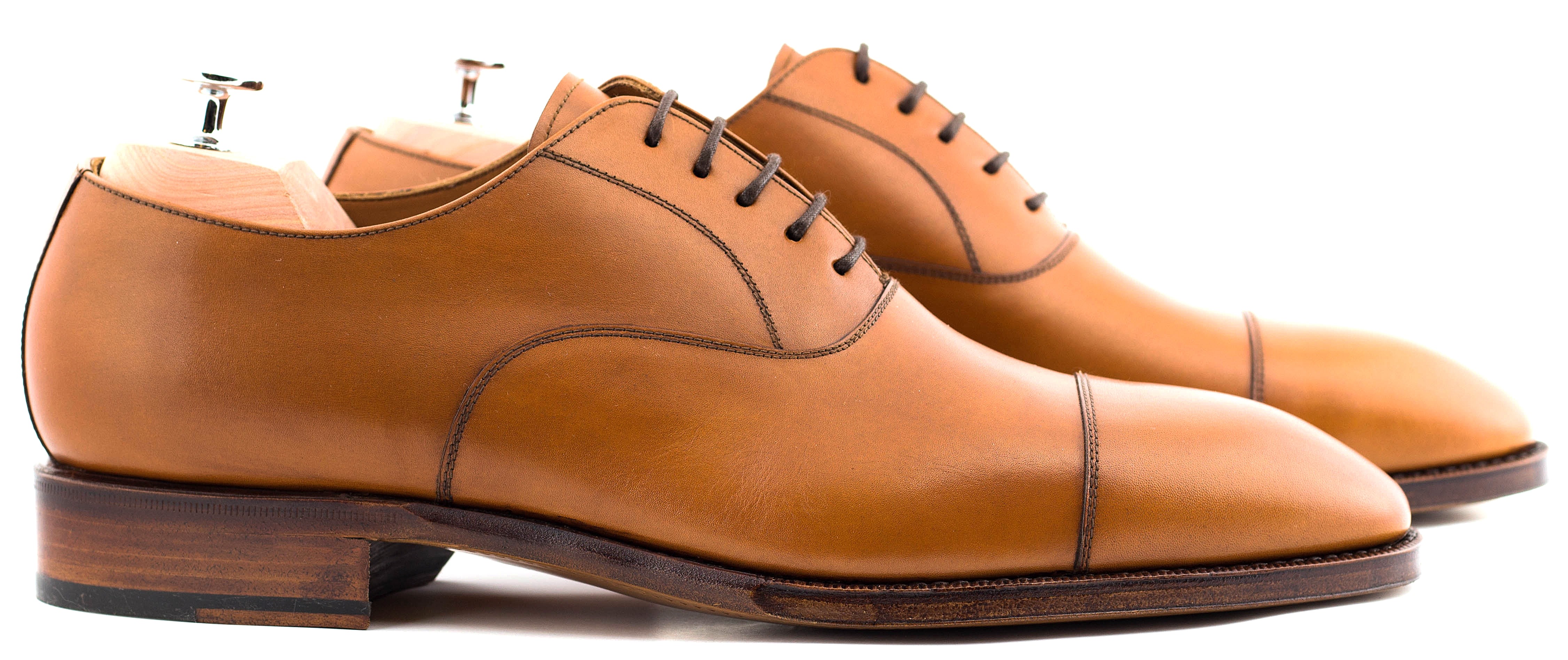 Yanko Cap toe oxford lysebrun