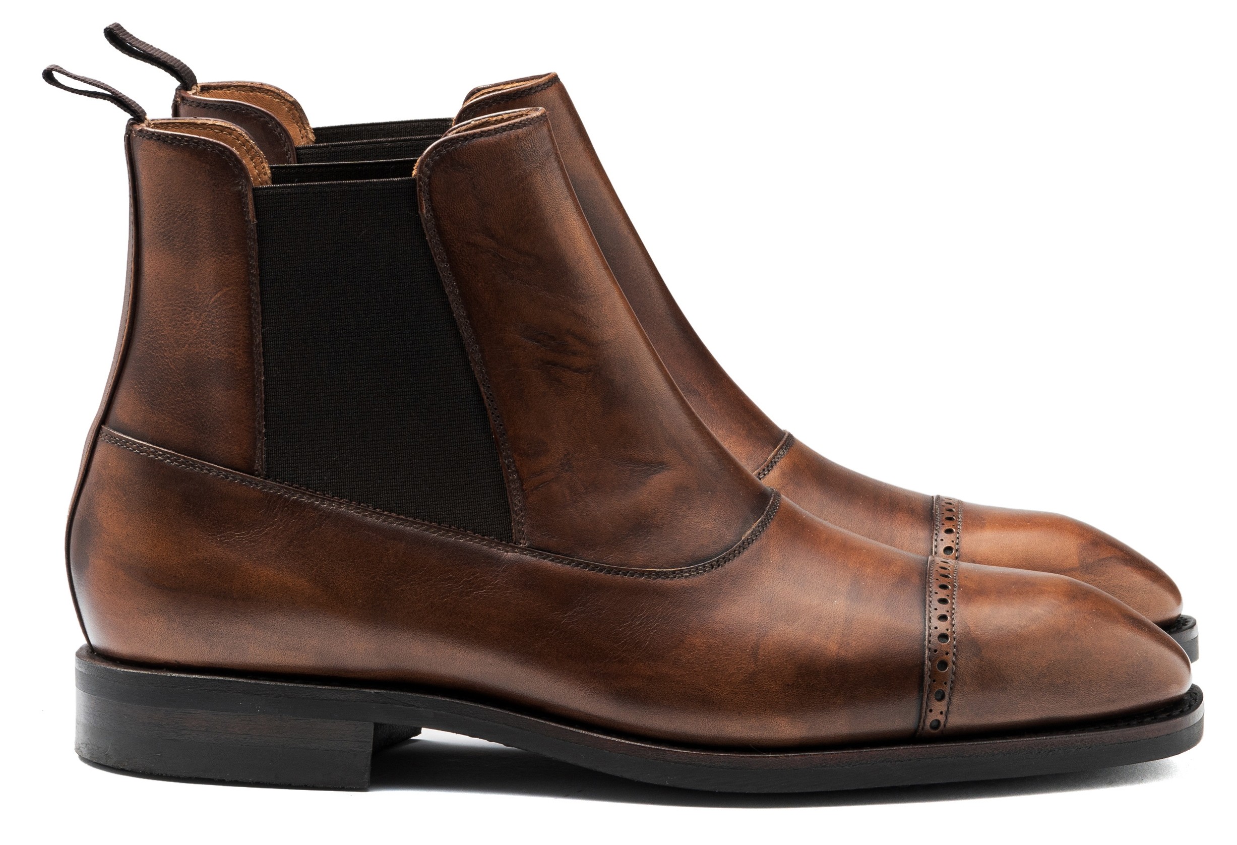 Yanko brogued Balmoral Chelsea boots brun