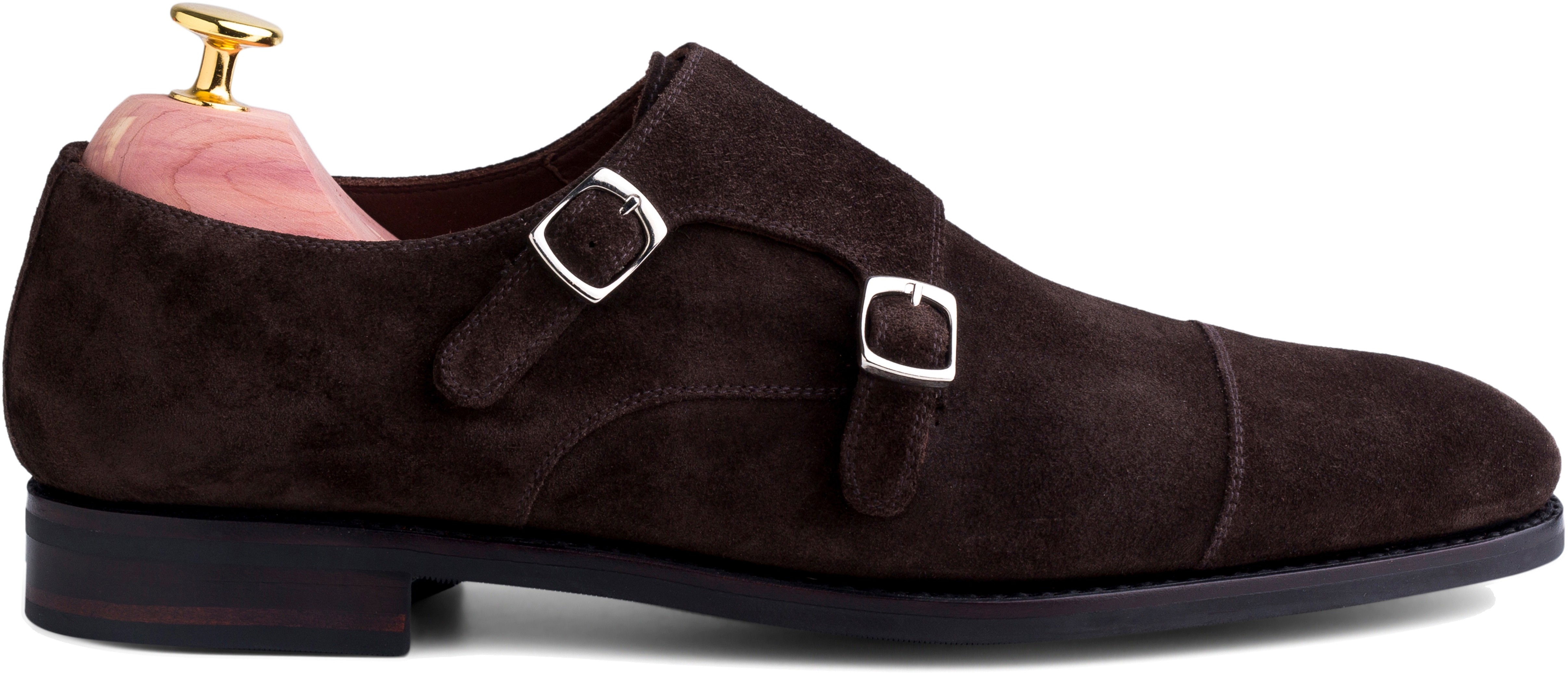 Skolyx dunkelbraun Wildleder Doppel-Monkstrap