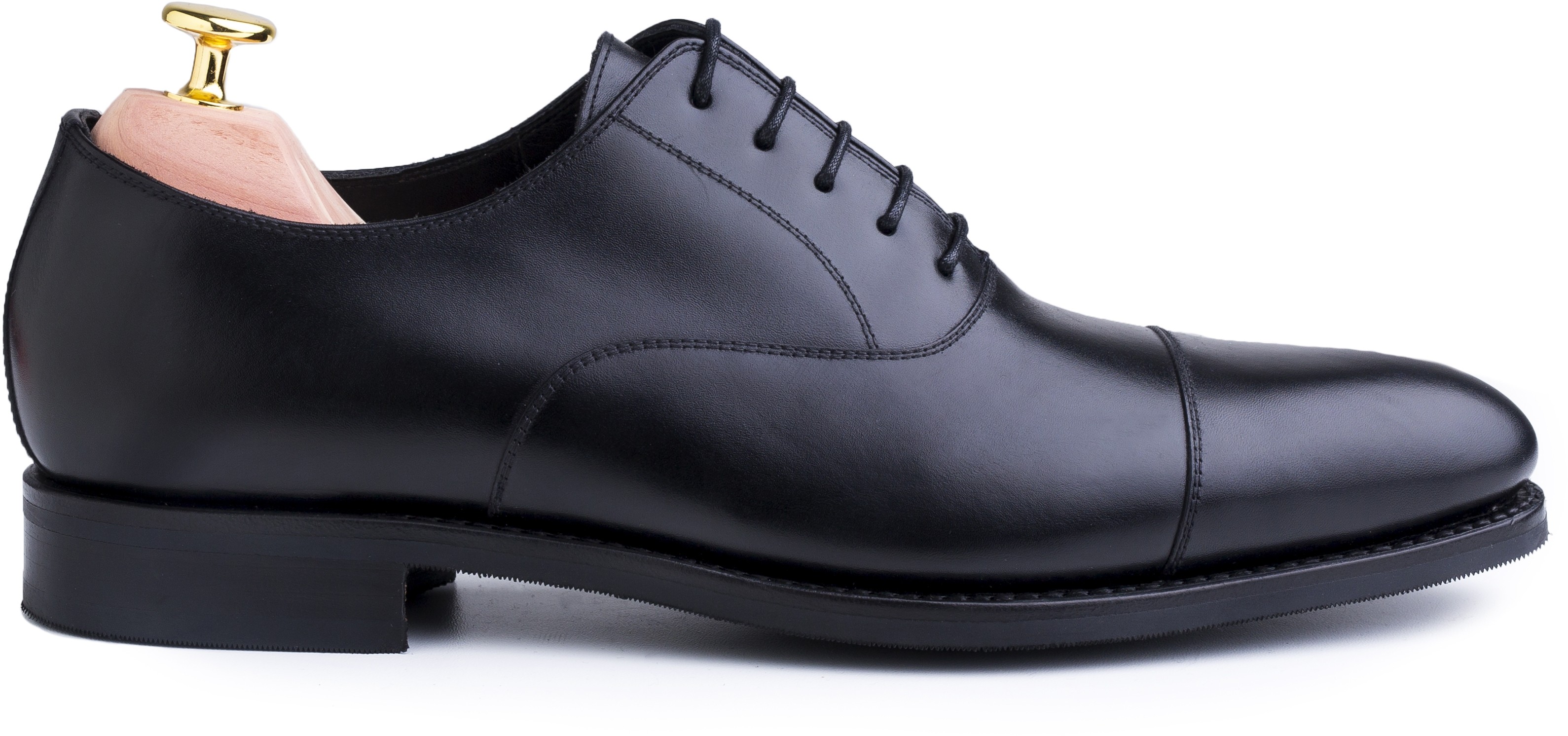 Skolyx schwarz plain cap toe oxford