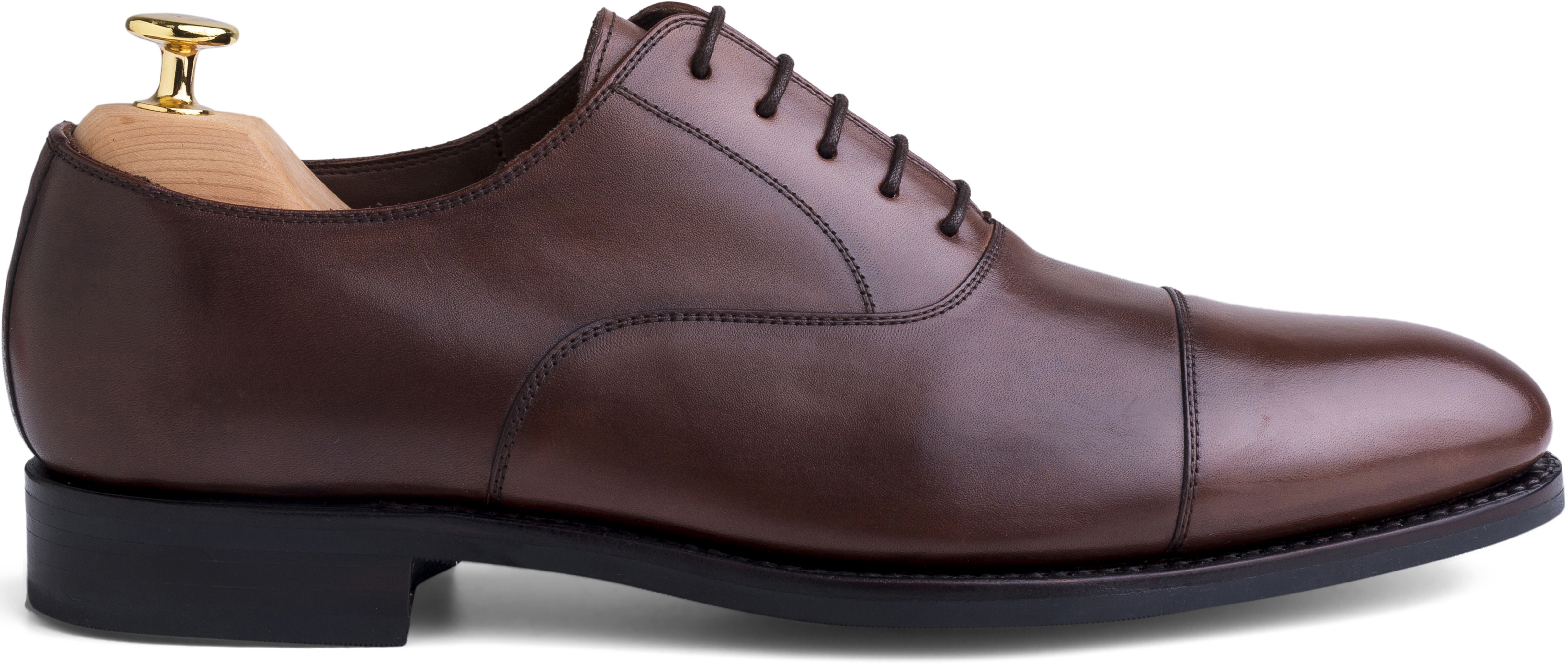 Skolyx dunkelbraun plain cap toe oxford