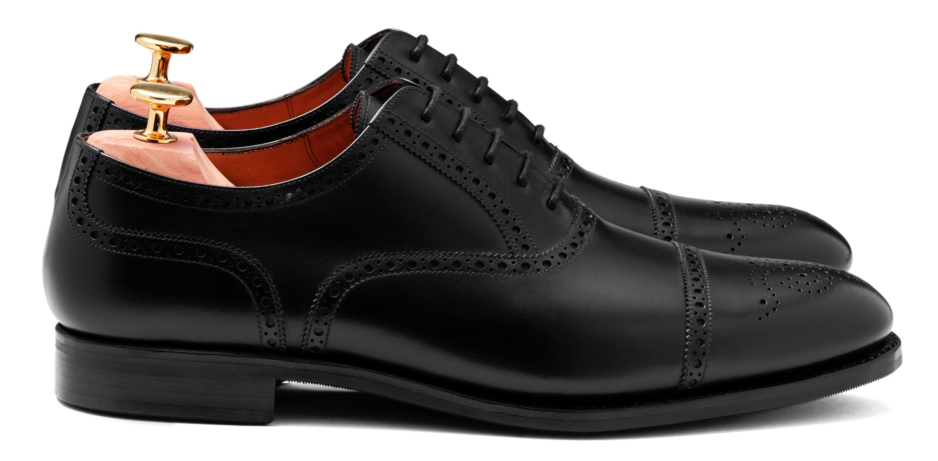 Skolyx schwarz semi brogue oxford