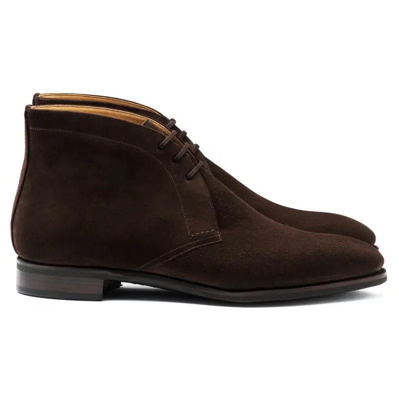 TLB Artista Chukka boots af ruskind i mørkebrun