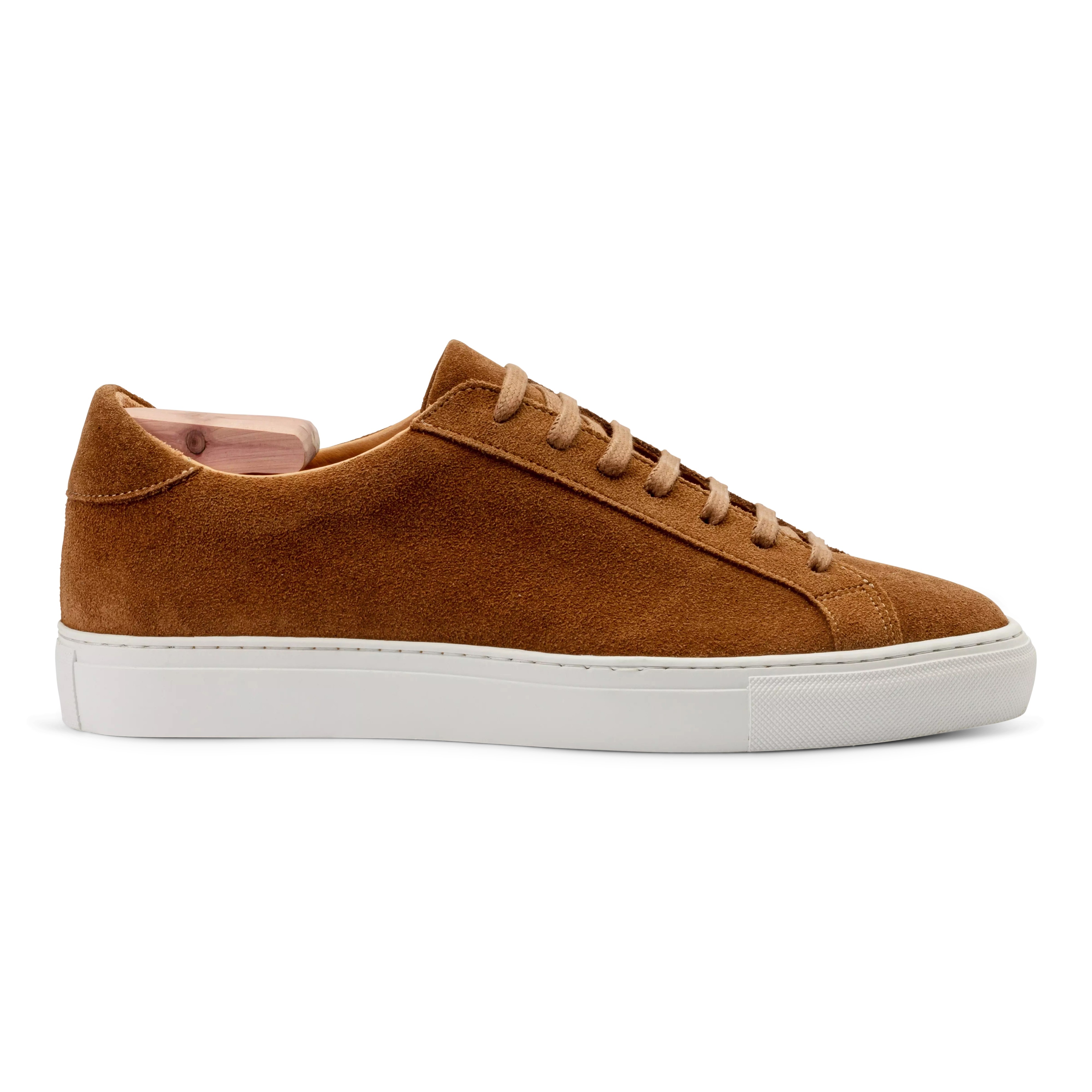 Skolyx Premium sneaker in Mittelbraun Wildleder