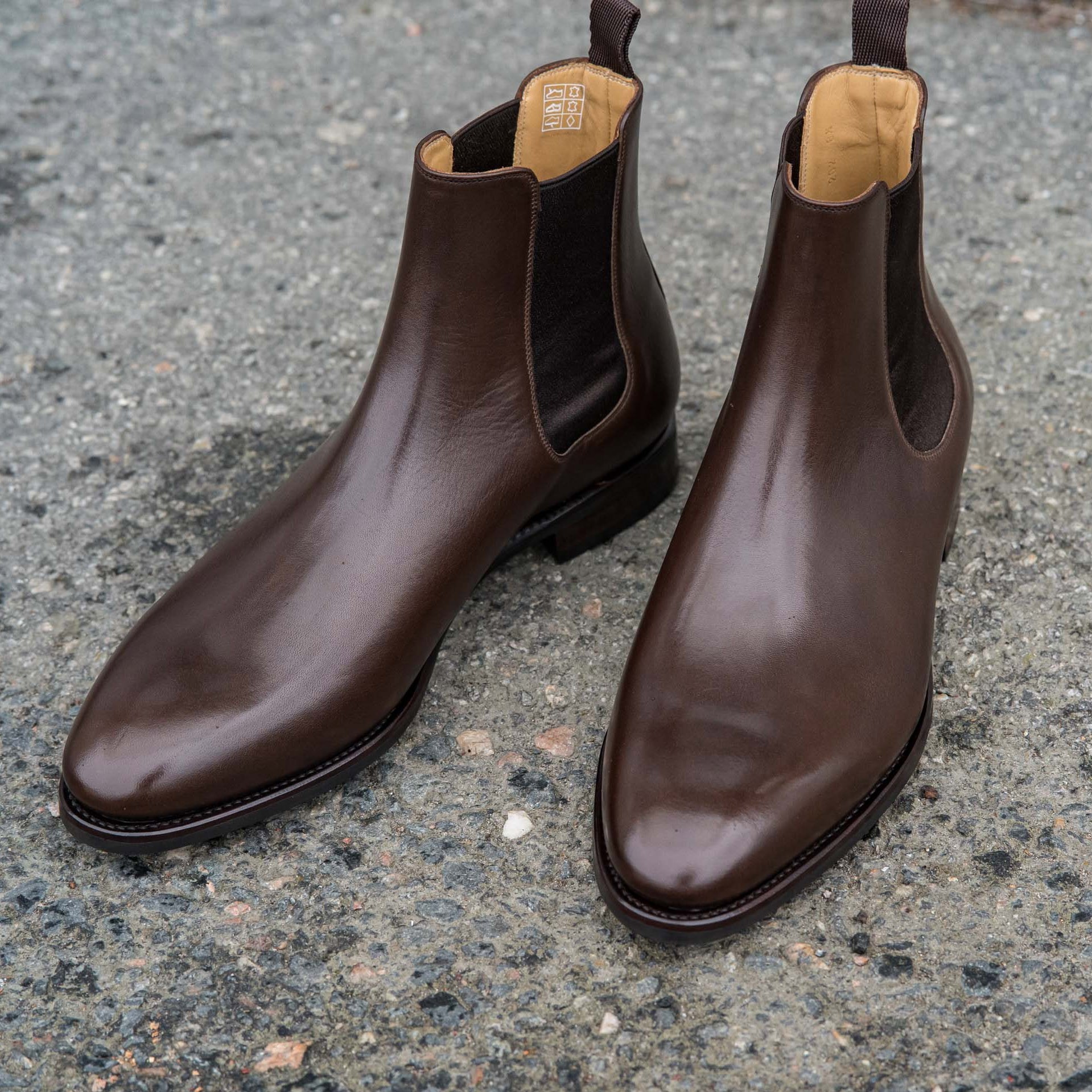 TLB Artista Chelsea Boot mørkebrun Semi Hatch Grain