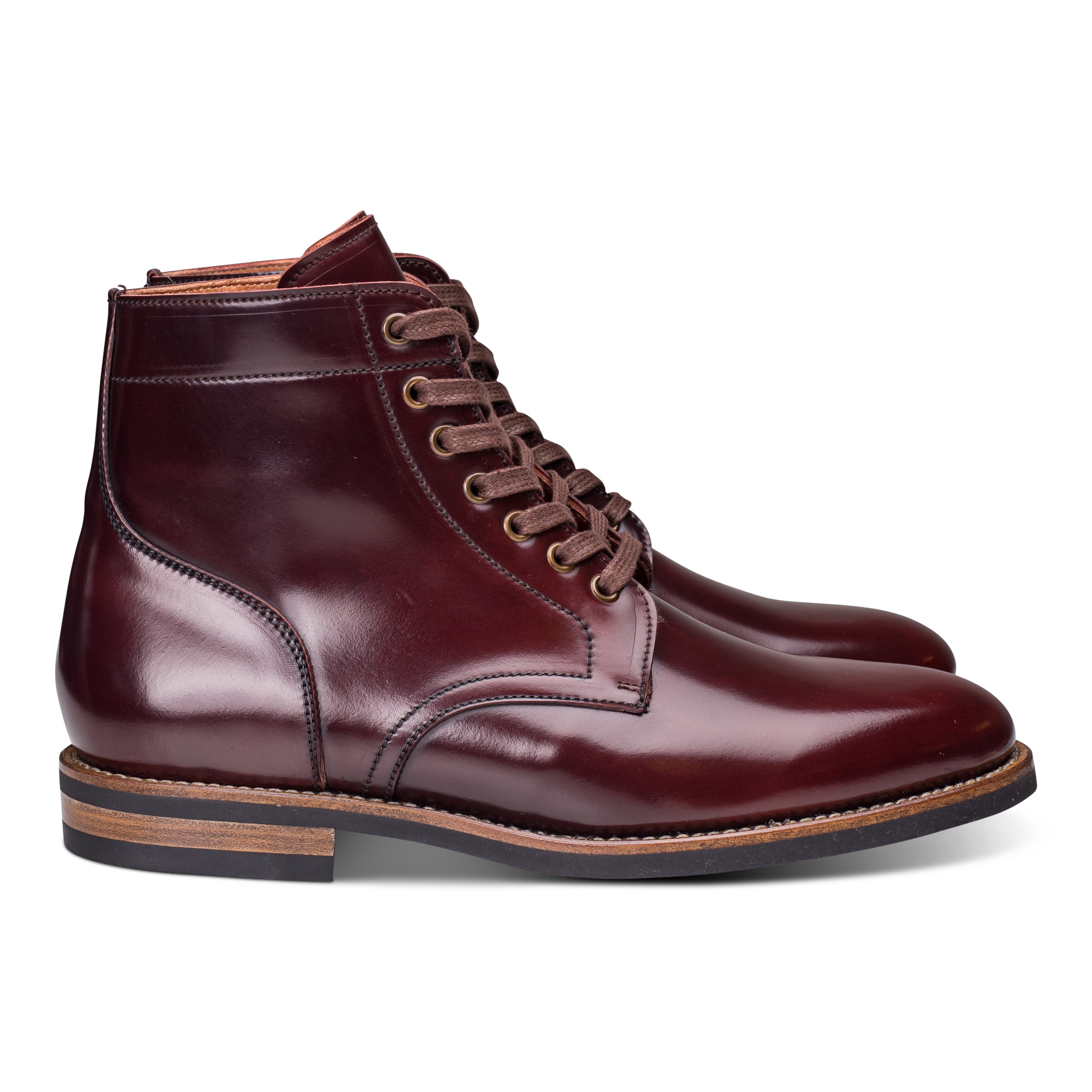 Yanko Service boot burgunderrot Shell cordovan