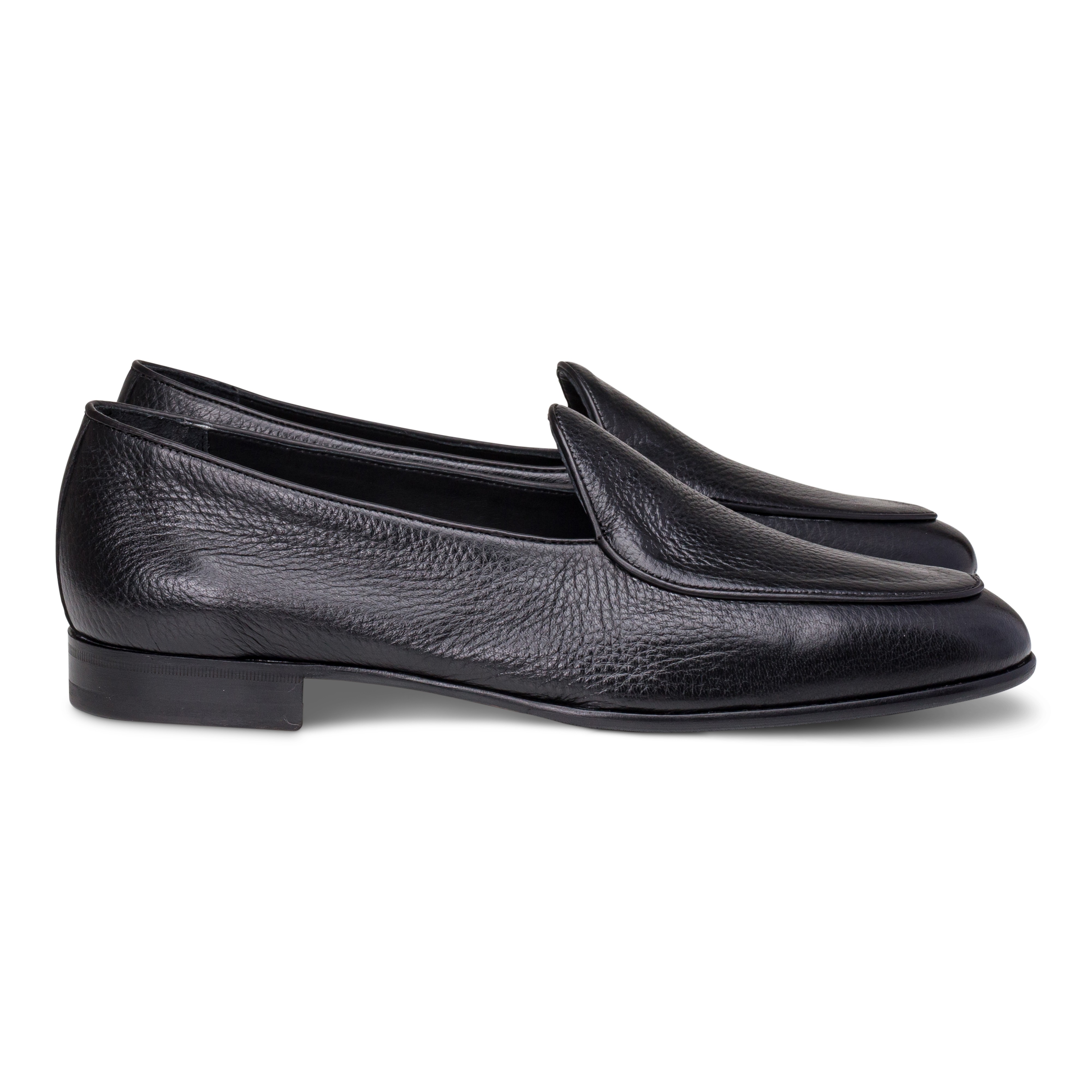 Yanko klassischer Belgian Loafer schwarz soft grain