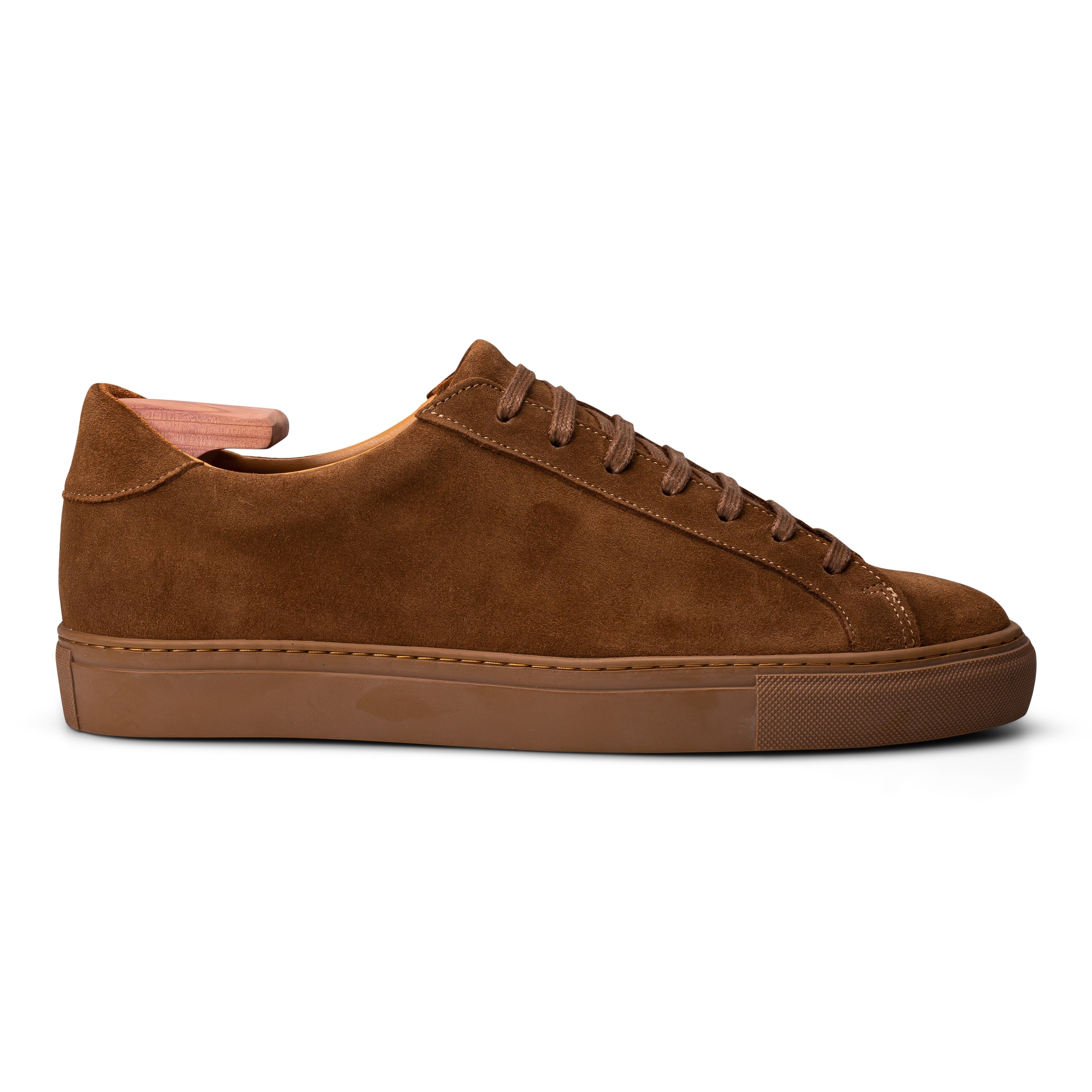 Skolyx Premium Sneakers aus mittelbraunem Wildleder mit brauner Sohle