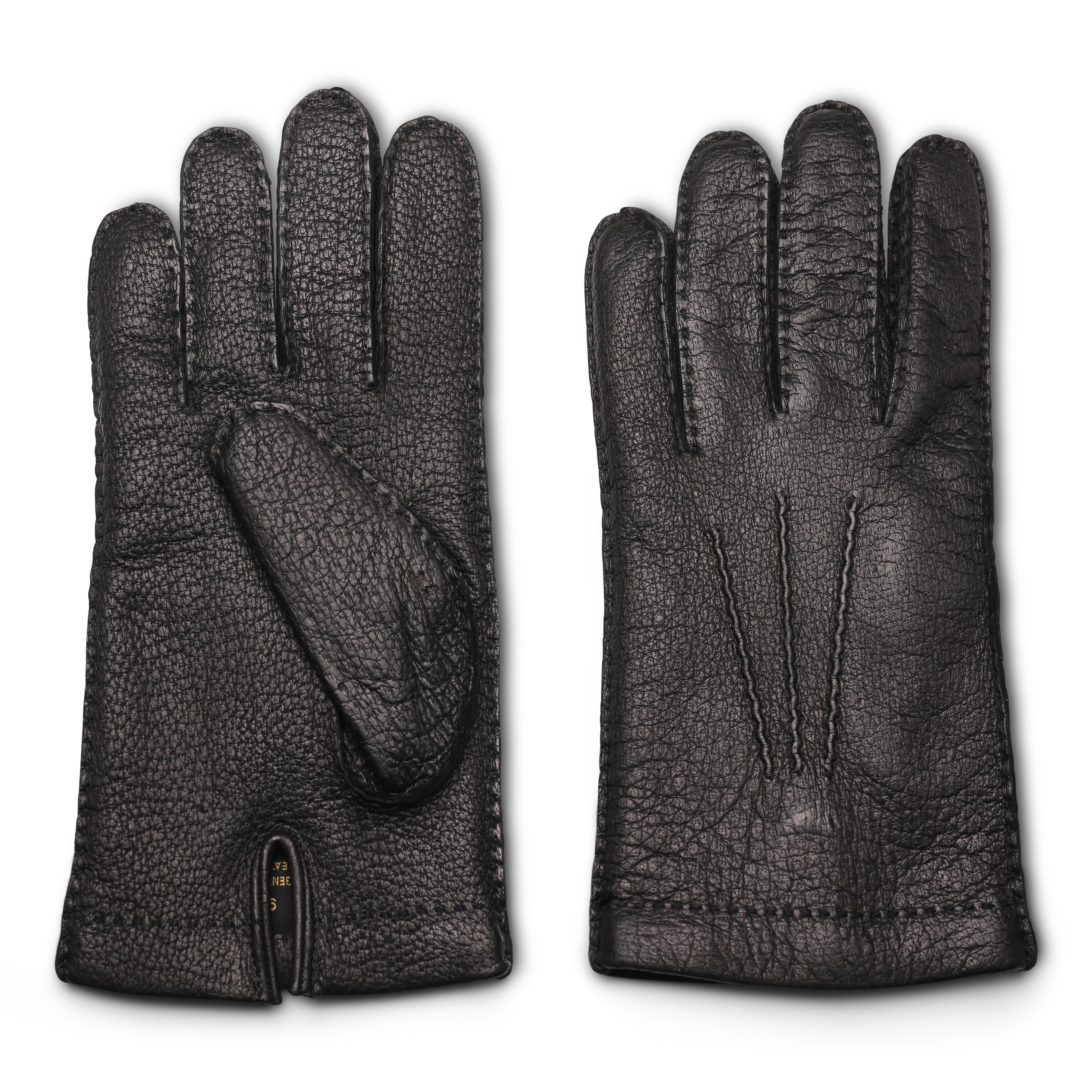 Skolyx guantes negros de pecarí forrados de cachemira