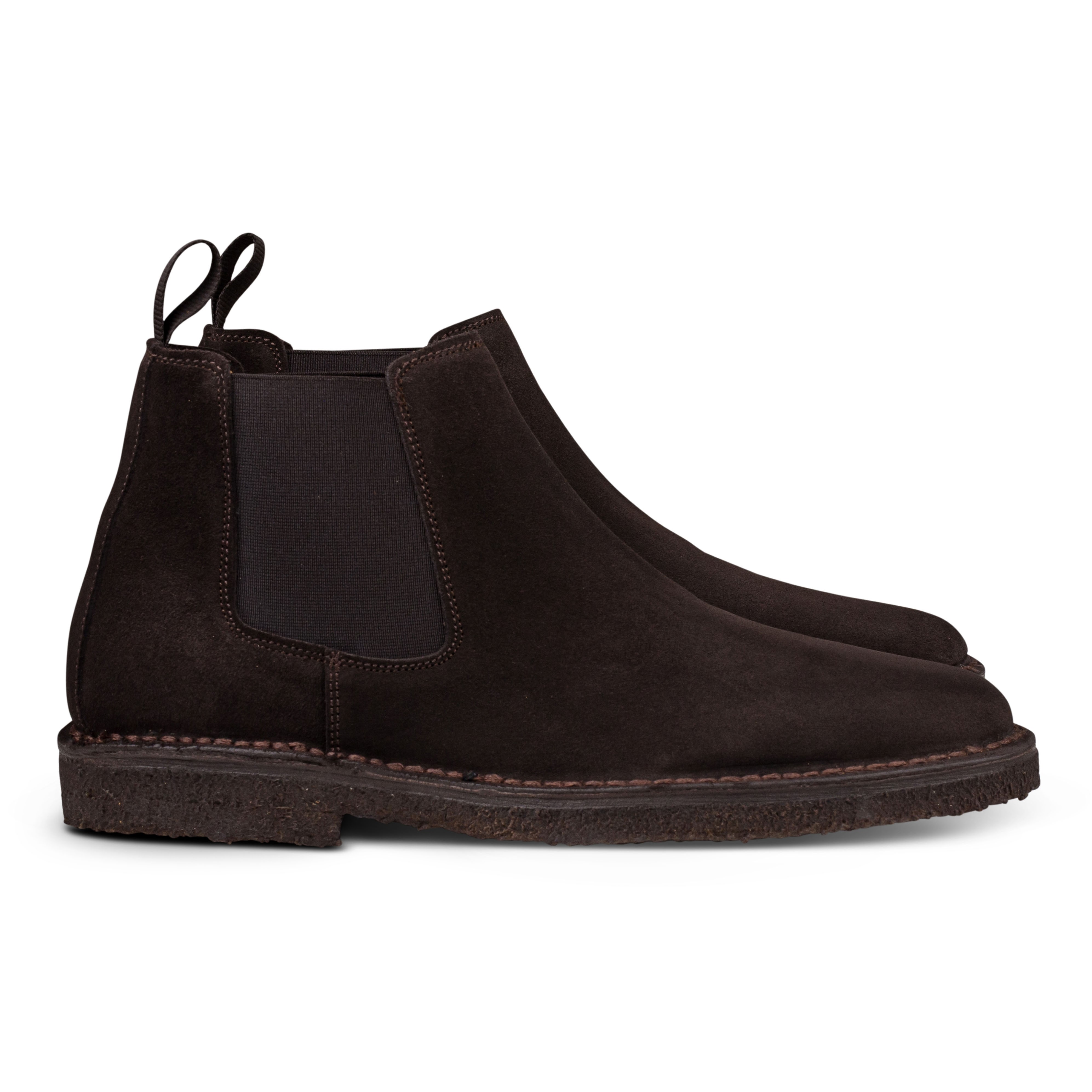 Yanko Stitchdown Chelsea Dunkelbraun Wildleder