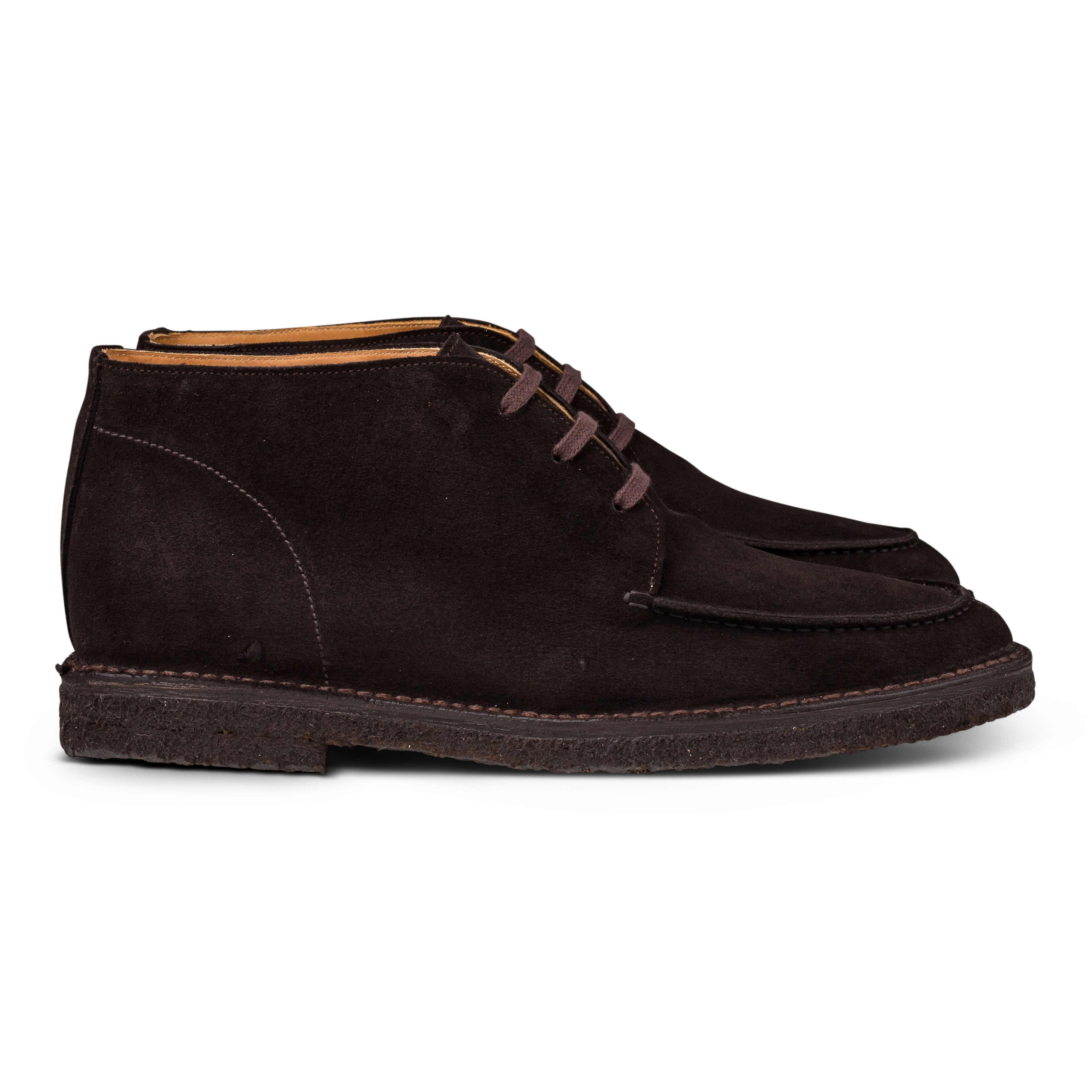 Yanko Stitchdown split toe boot Dunkelbraun Wildleder